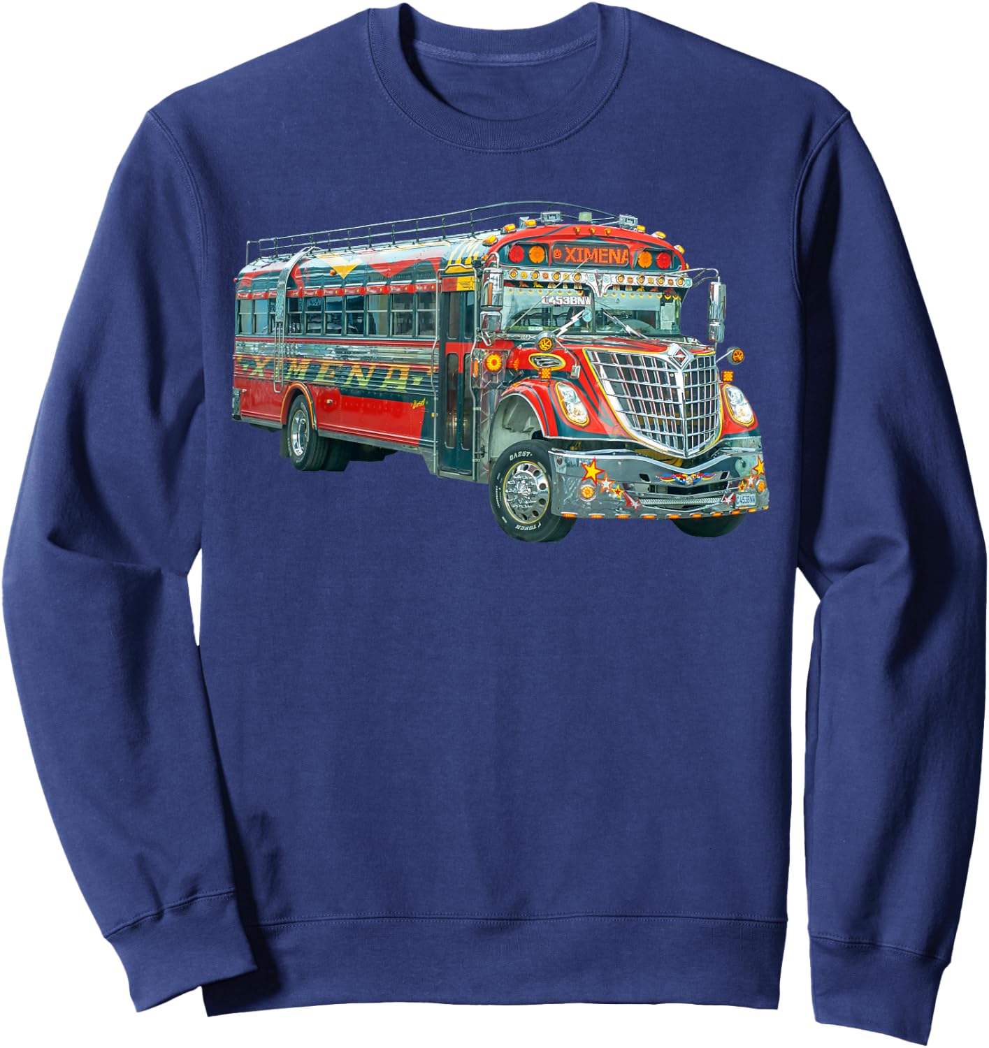 Chicken Bus Guatemala Chapin Quetzal Antigua Tikal Maya 502 Sweatshirt - Sweatshirt | Navy