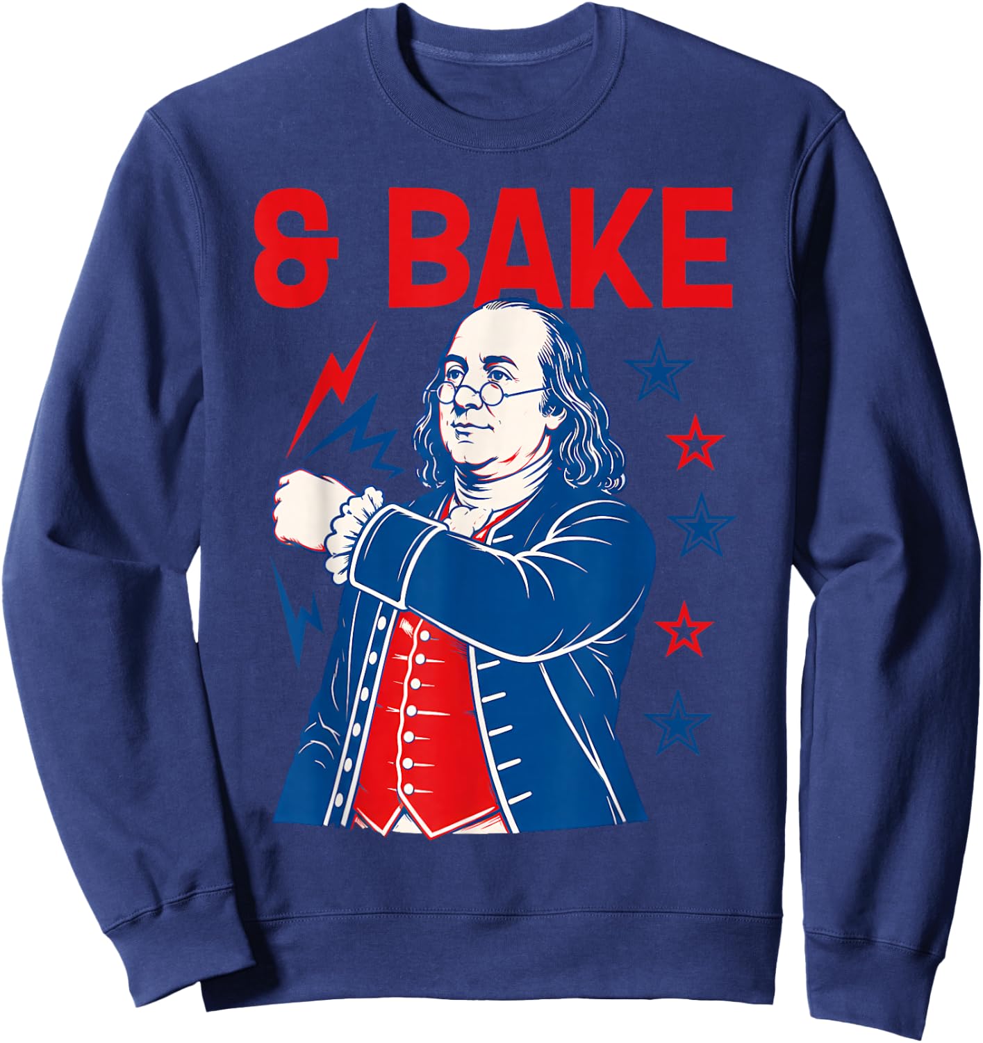 Funny Shake and Bake 4th of July Couple Matching Sweatshirt - Sweatshirt | Navy
