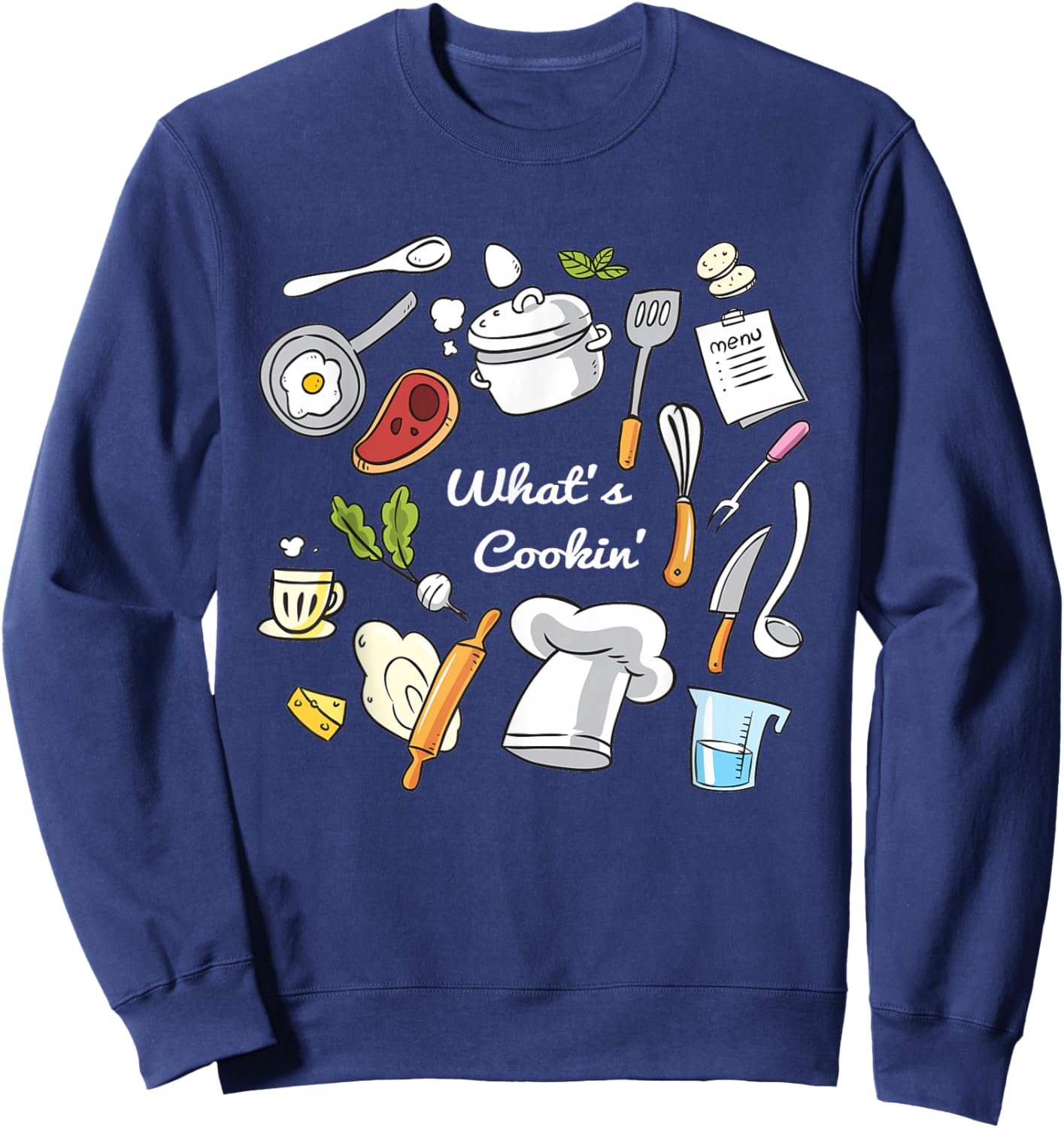 Love Cooking, Baking, Gift T- Shirt, Men, Women, Kids, Drk Sweatshirt - Sweatshirt | Navy