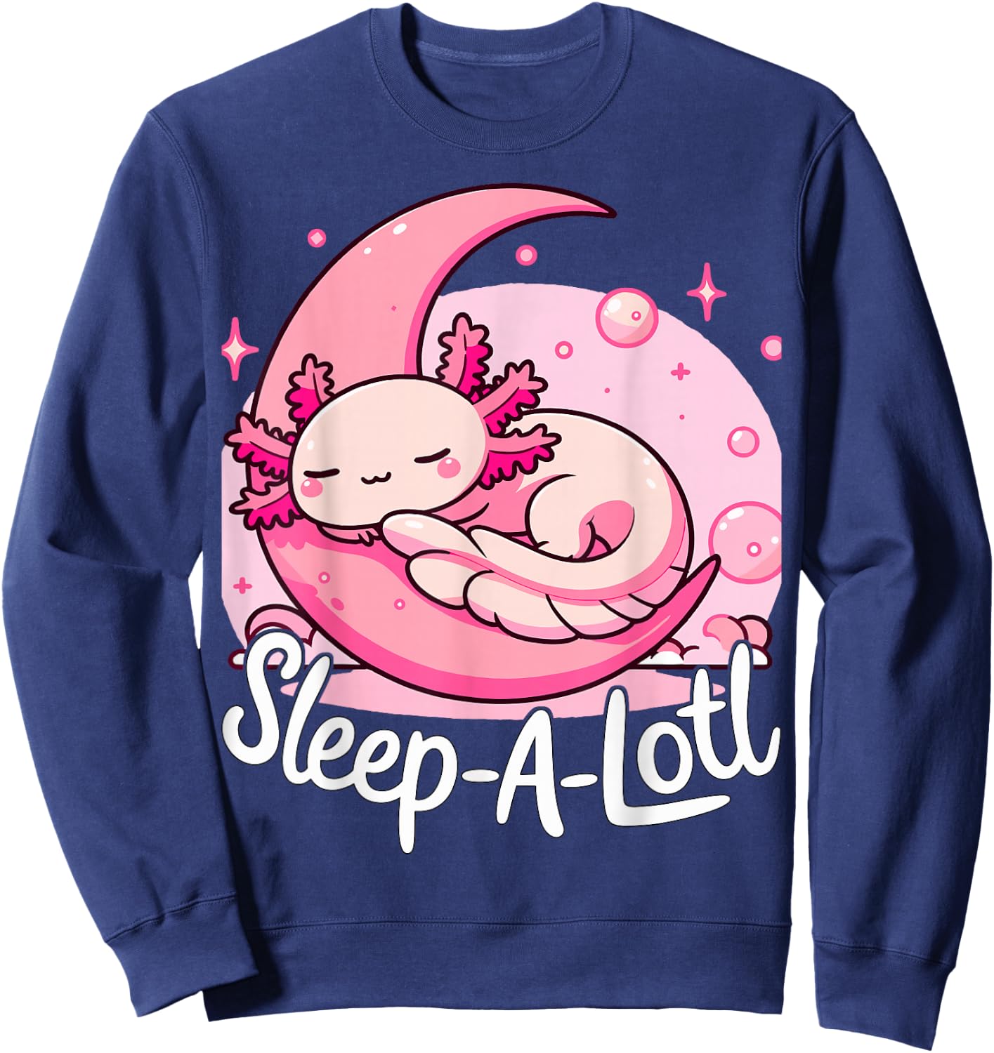 Sleep-A-Lotl Axoltol Sleaping Sweatshirt - Sweatshirt | Navy