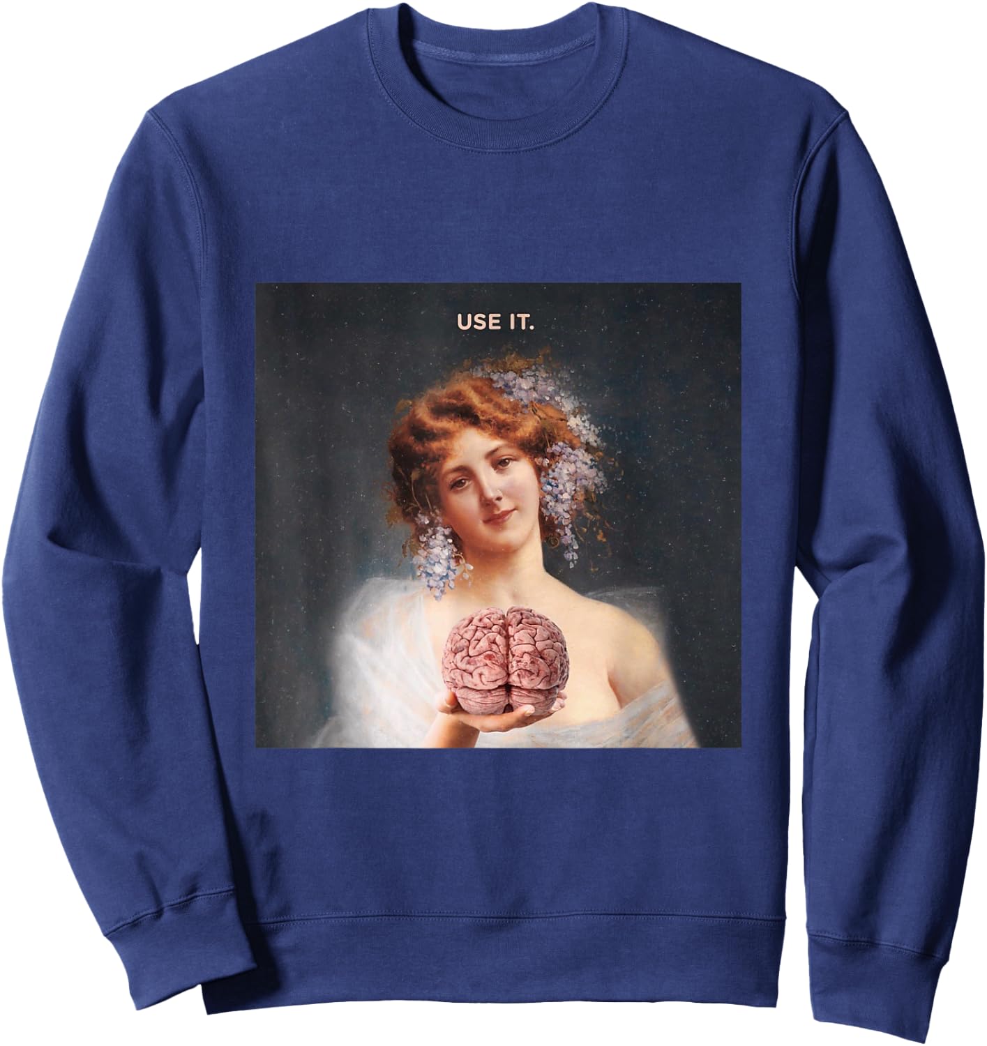 Lustiges mit Aufschrift "You're Stupid Use Your Brain" Sweatshirt - Sweatshirt | Navy