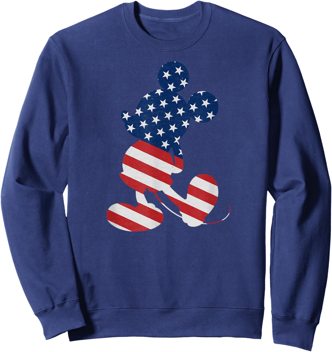 Disney Mickey Mouse American Flag USA T Shirt Sweatshirt - Sweatshirt | Navy