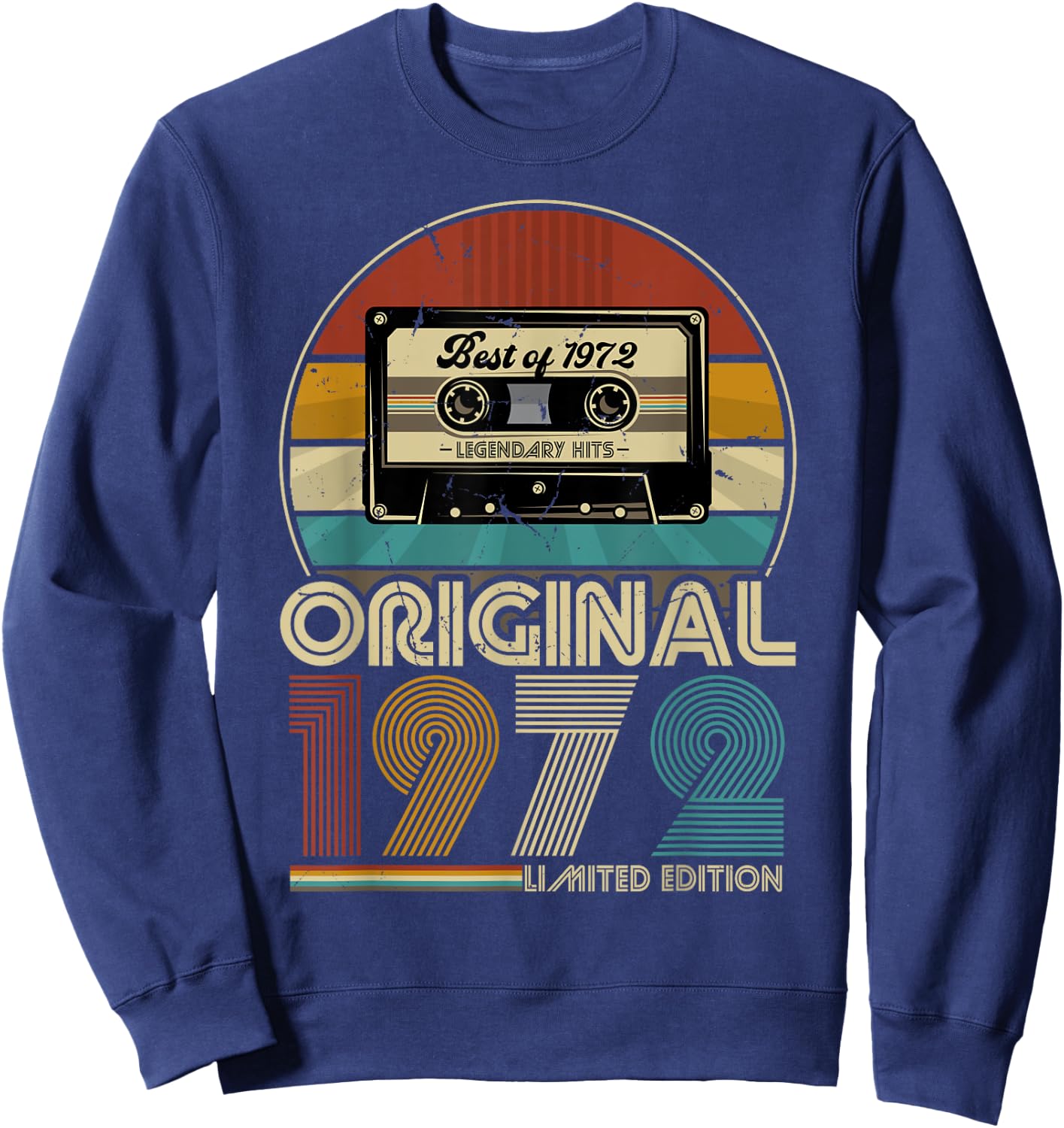 1972 Vintage 50. Geburtstag Retro Vintage Männer Frauen Sweatshirt - Sweatshirt | Navy