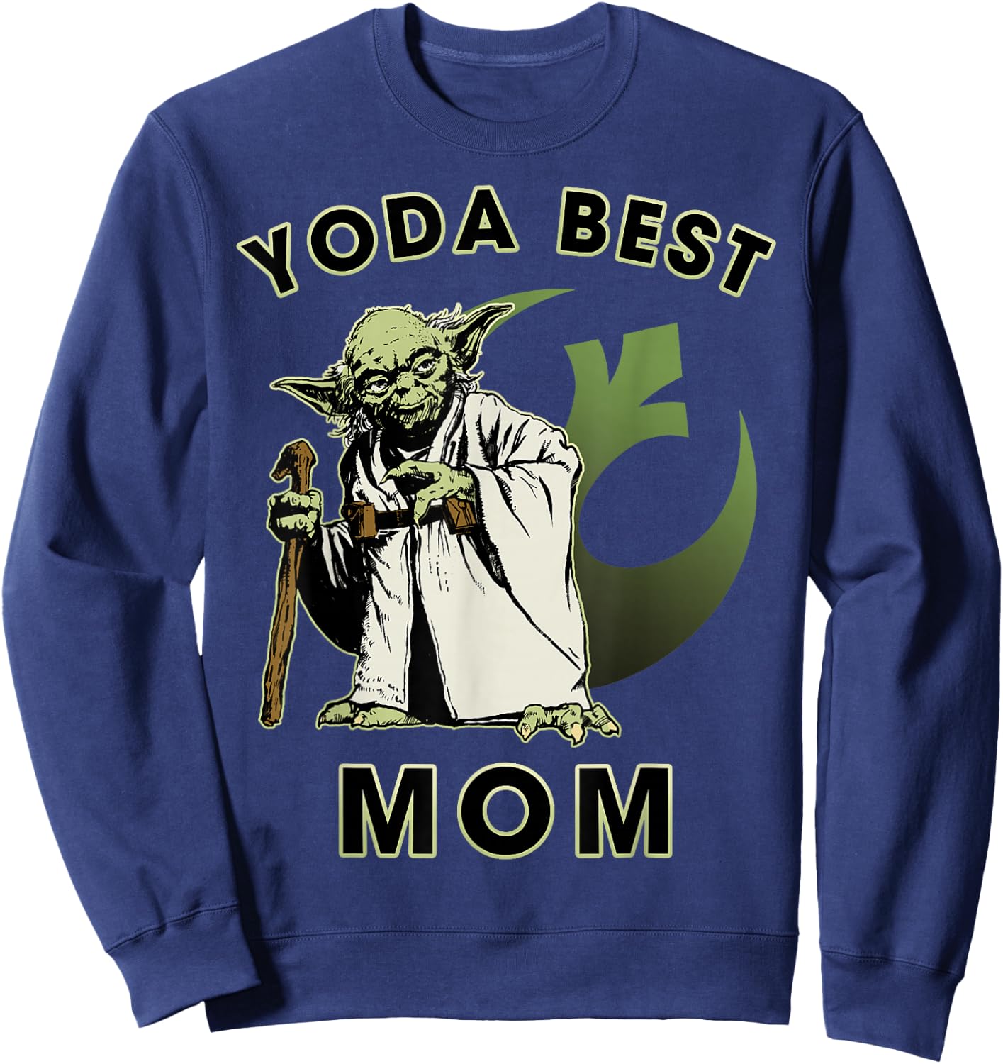 Star Wars Yoda Best Mom Rebel Logo Sweatshirt - Sweatshirt | Navy
