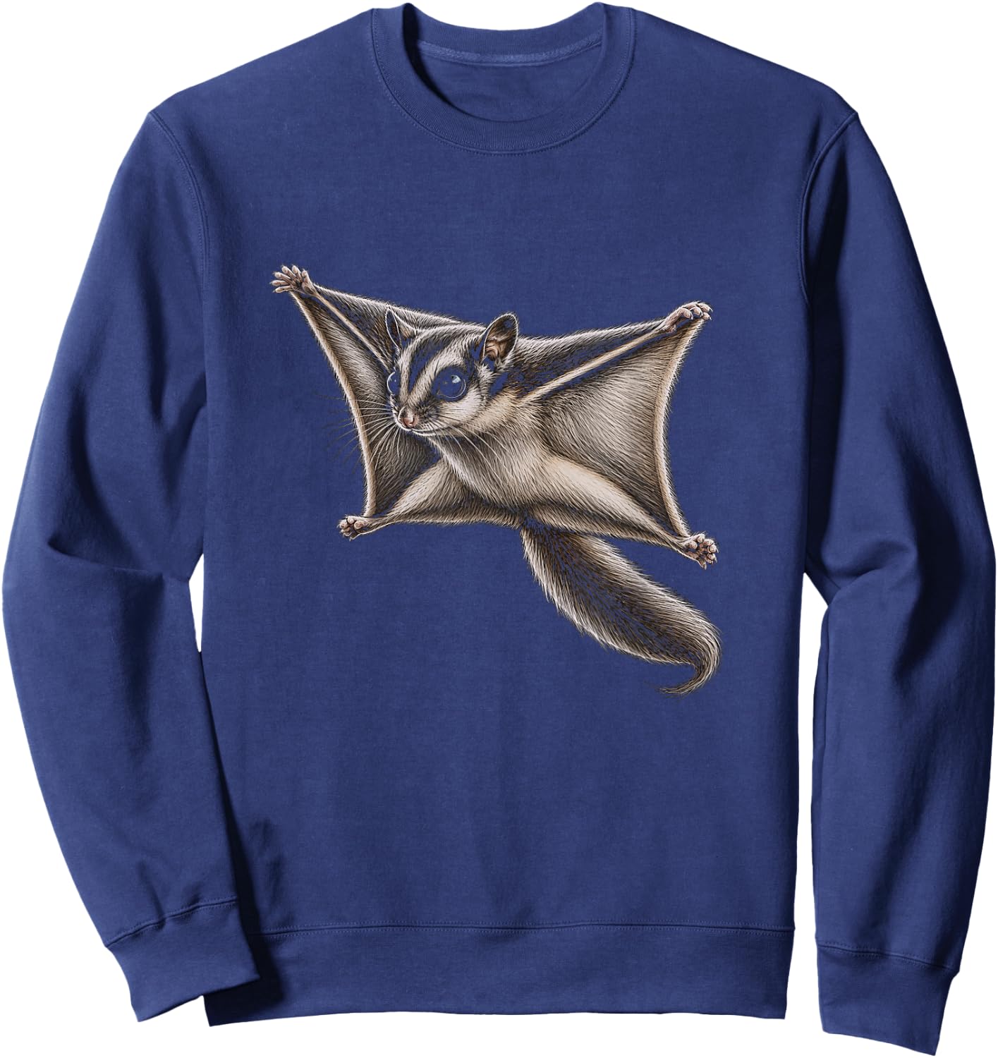 Flying Squirrel Graphic Artwork Design Sweatshirt - Sweatshirt | Navy