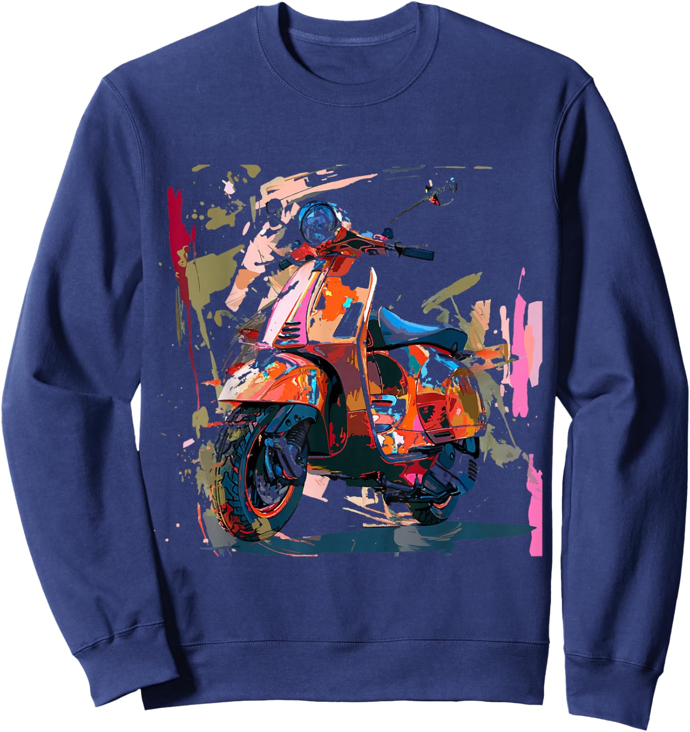 Scooter Moped Scooter Scooter Gift , gray Sweatshirt - Sweatshirt | Navy