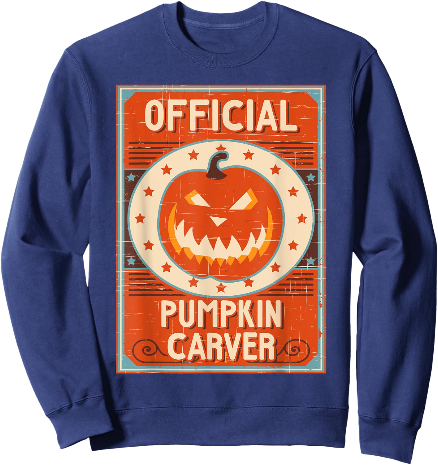 Official Pumpkin Carver Shirt For Halloween Sweatshirt - Sweatshirt | Navy