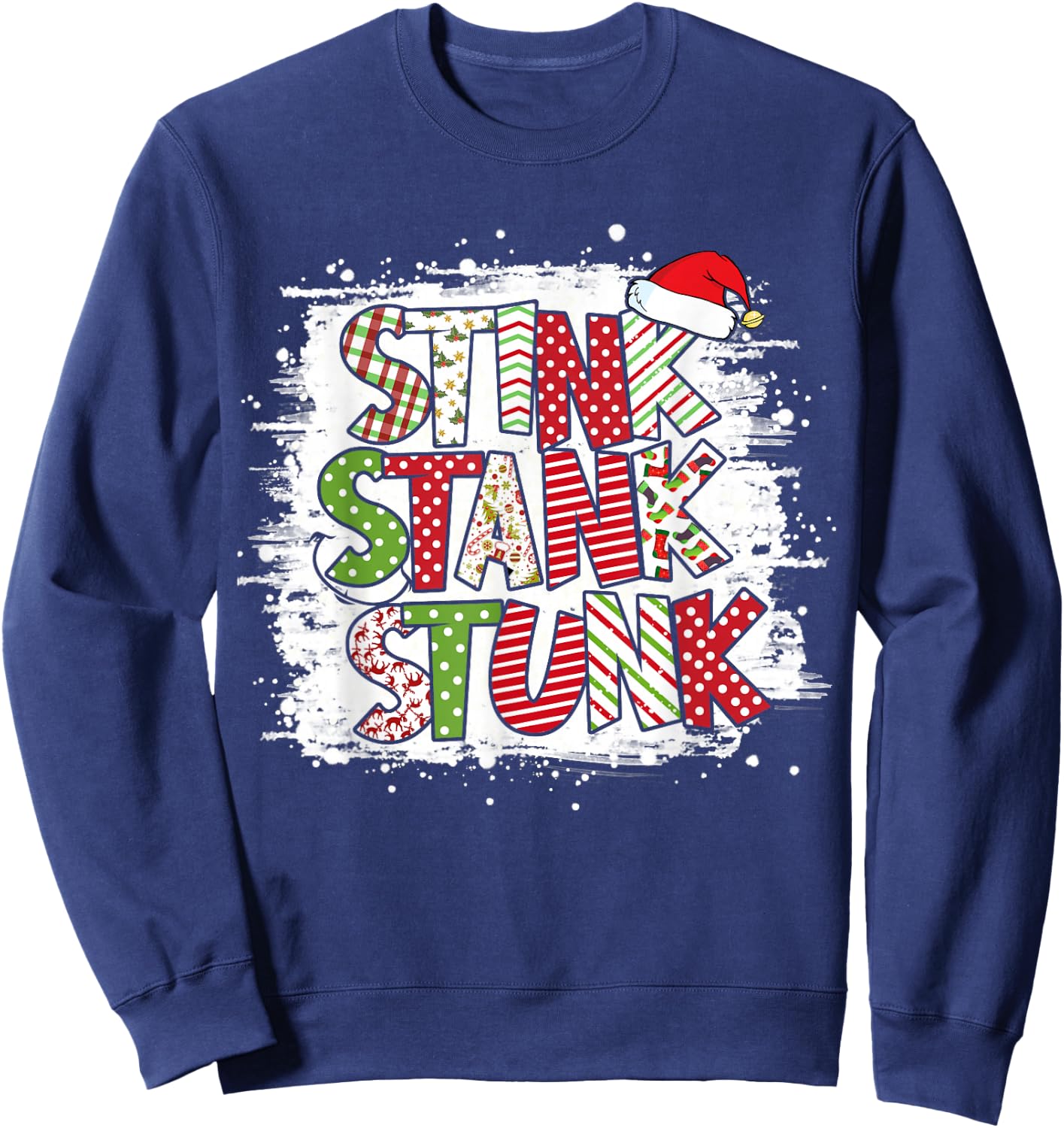 Christmas 2025 Stink Stank Stunk Family Matching Xmas Sweatshirt - Sweatshirt | Navy