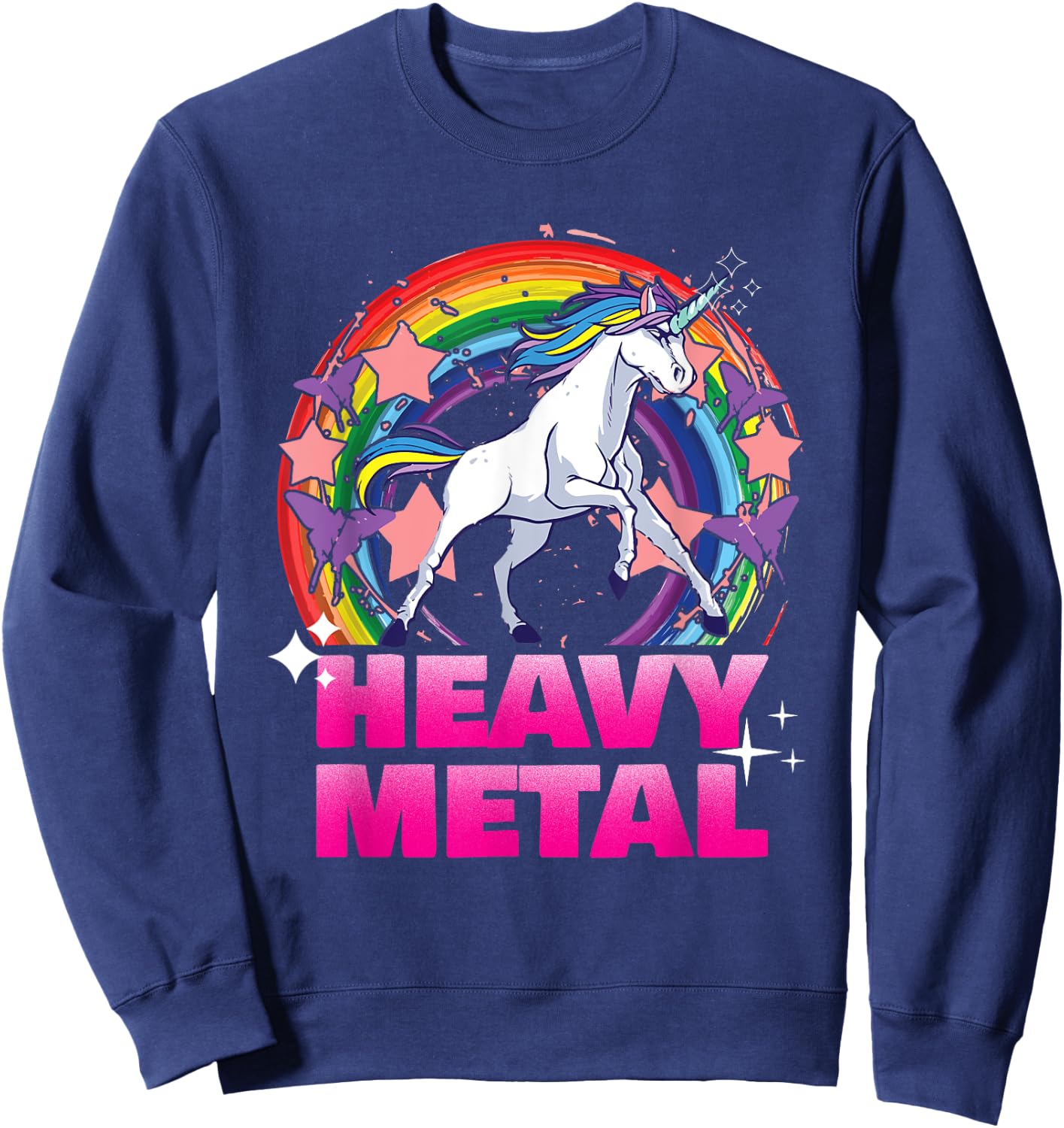 Unicorn Heavy Funny Sweatshirt - Sweatshirt | Navy