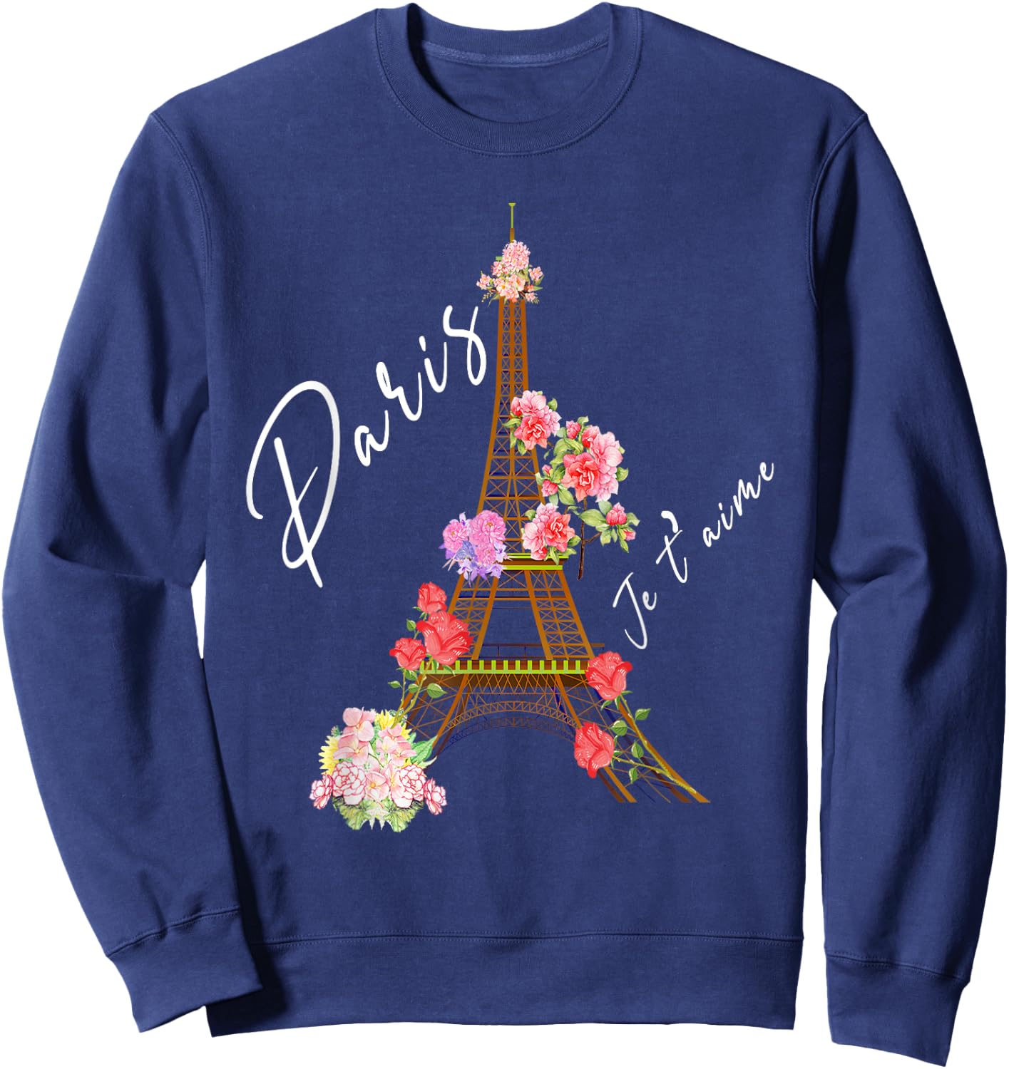 I Love Paris - Eiffel Tower France Souvenir Apparel Sweatshirt - Sweatshirt | Navy