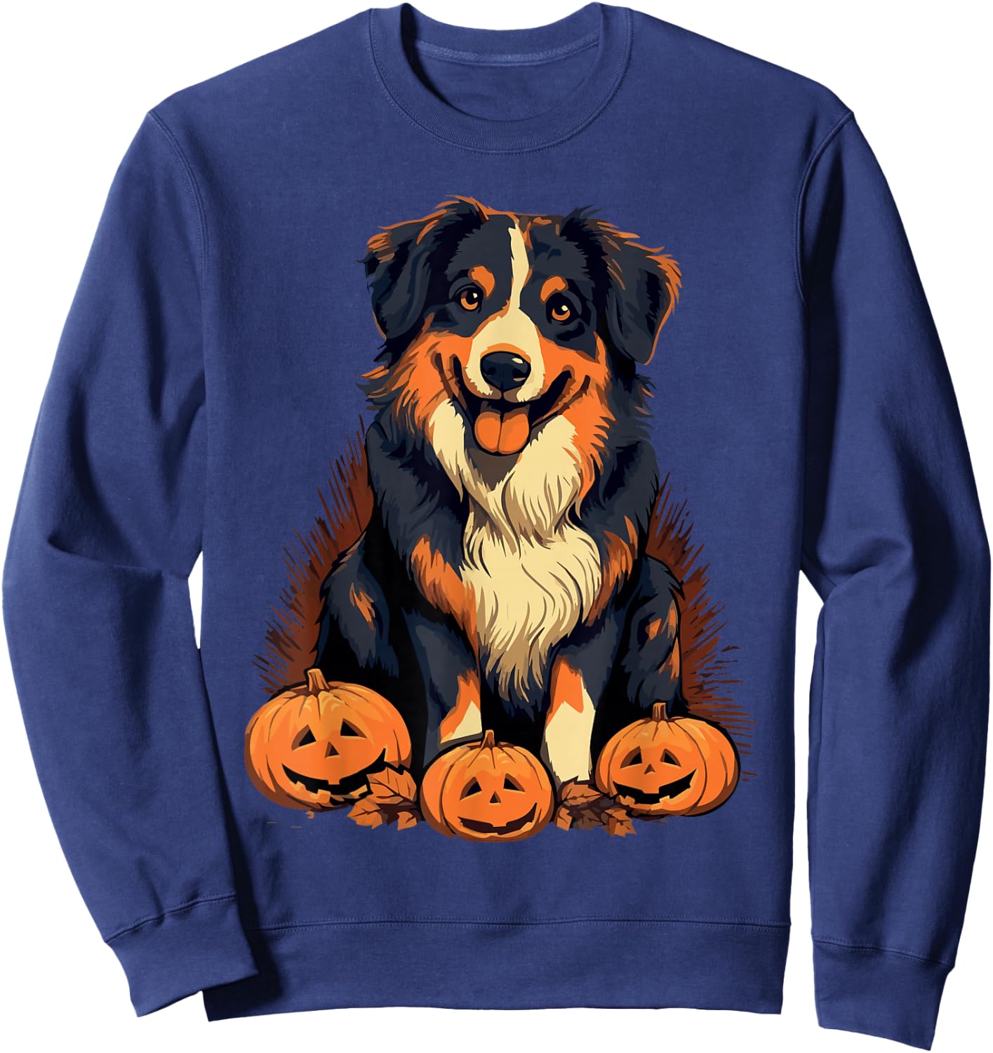 Australian Shepherd Halloween Aussie Sweatshirt - Sweatshirt | Navy
