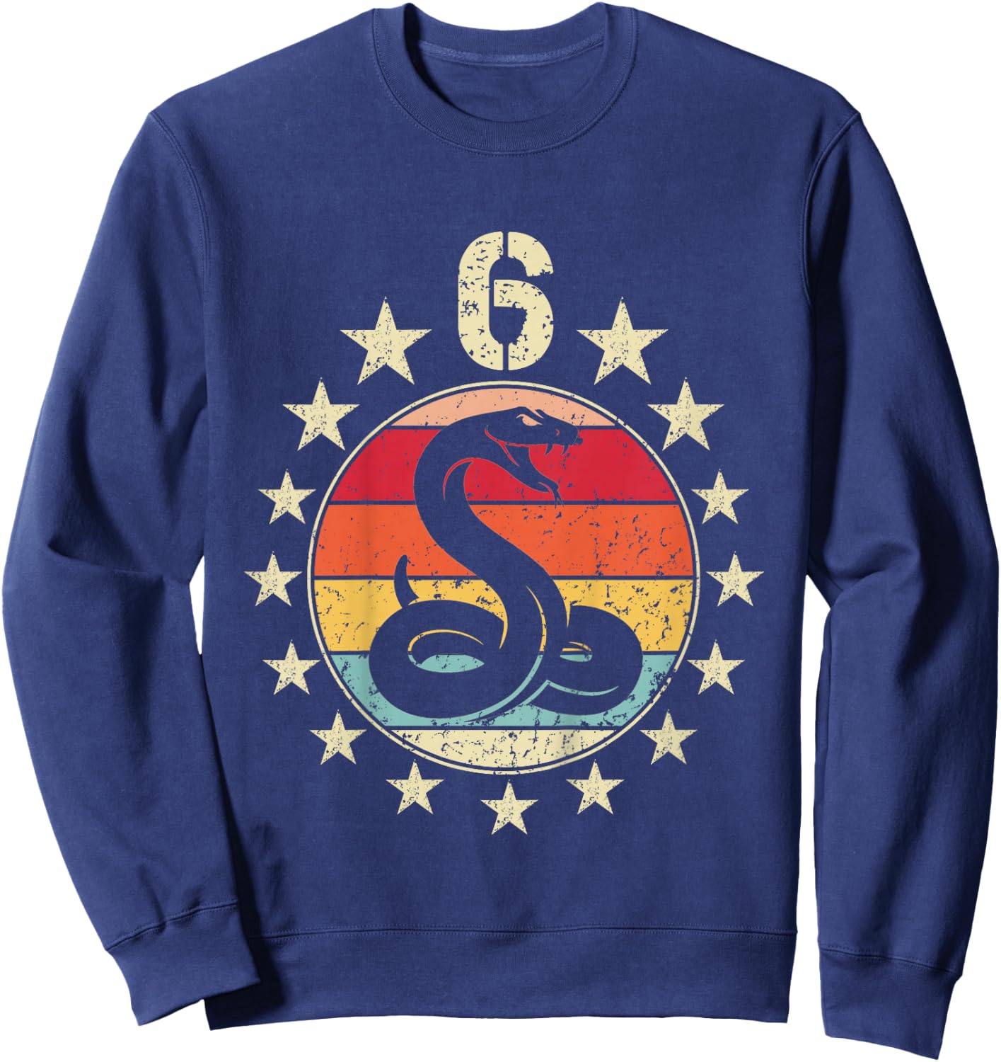 6. Geburtstag Schlange 6 Jahre alt Schlange Geburtstag Junge Mädchen Sweatshirt - Sweatshirt | Navy