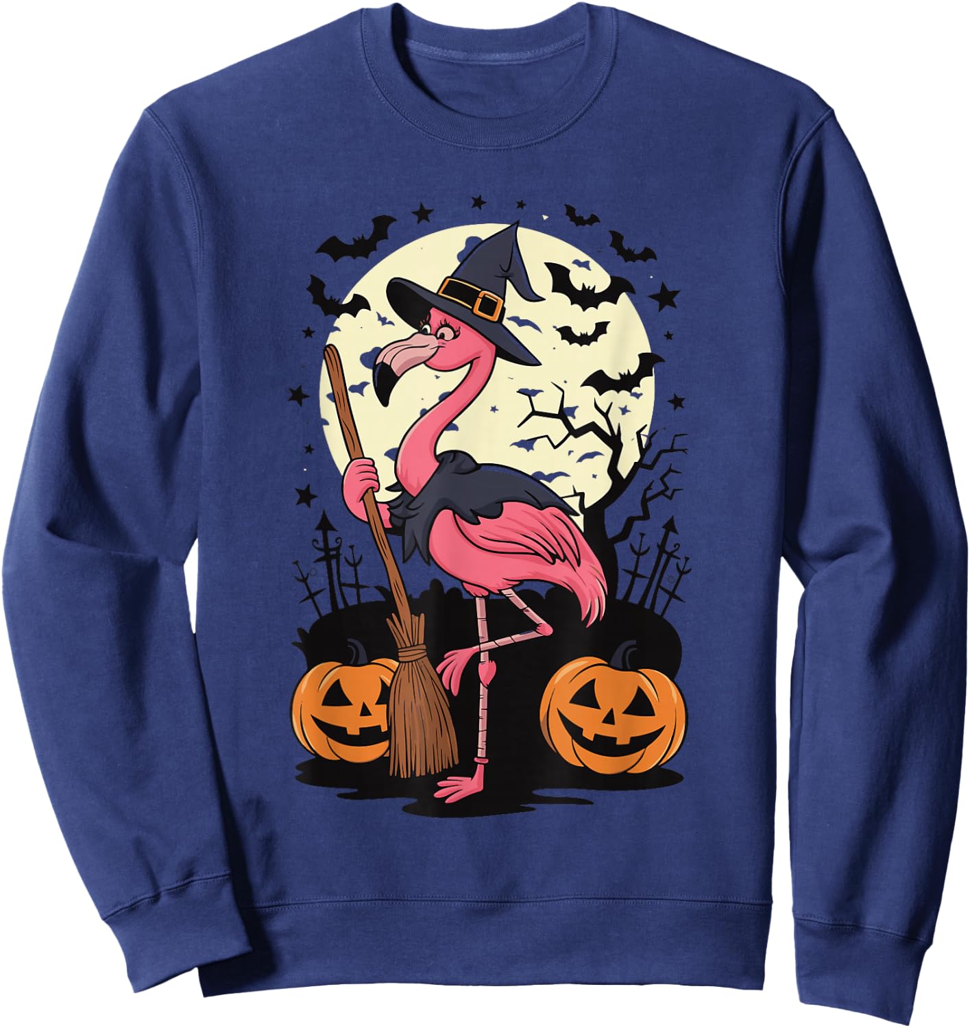 Flamingo Witch Sweatshirt - Sweatshirt | Navy
