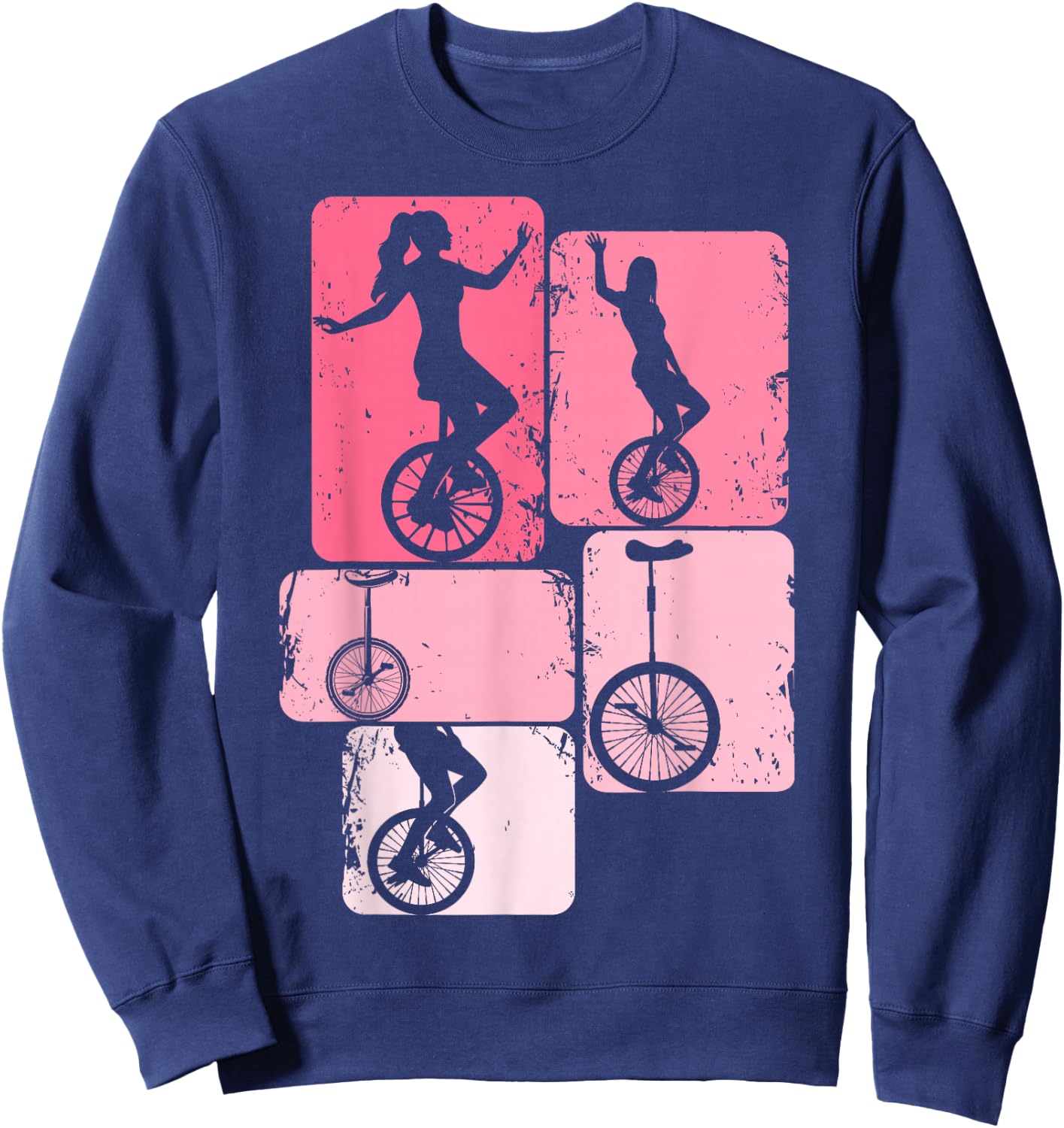 Einrad Mädchen Unicycle Damen Kinder Sweatshirt - Sweatshirt | Navy