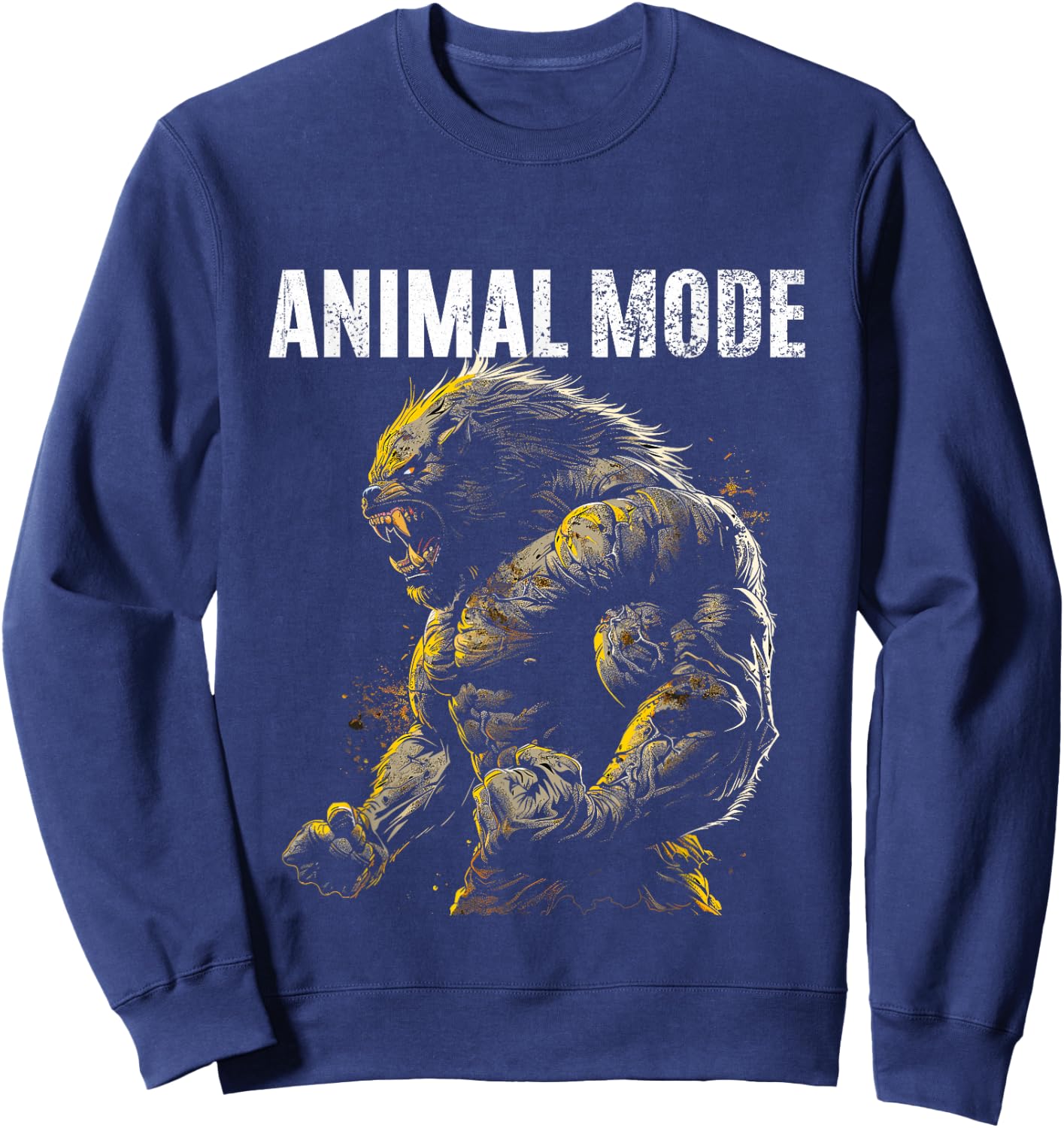Bodybuilder Slogan Training Monster , black Sweatshirt - Sweatshirt | Navy