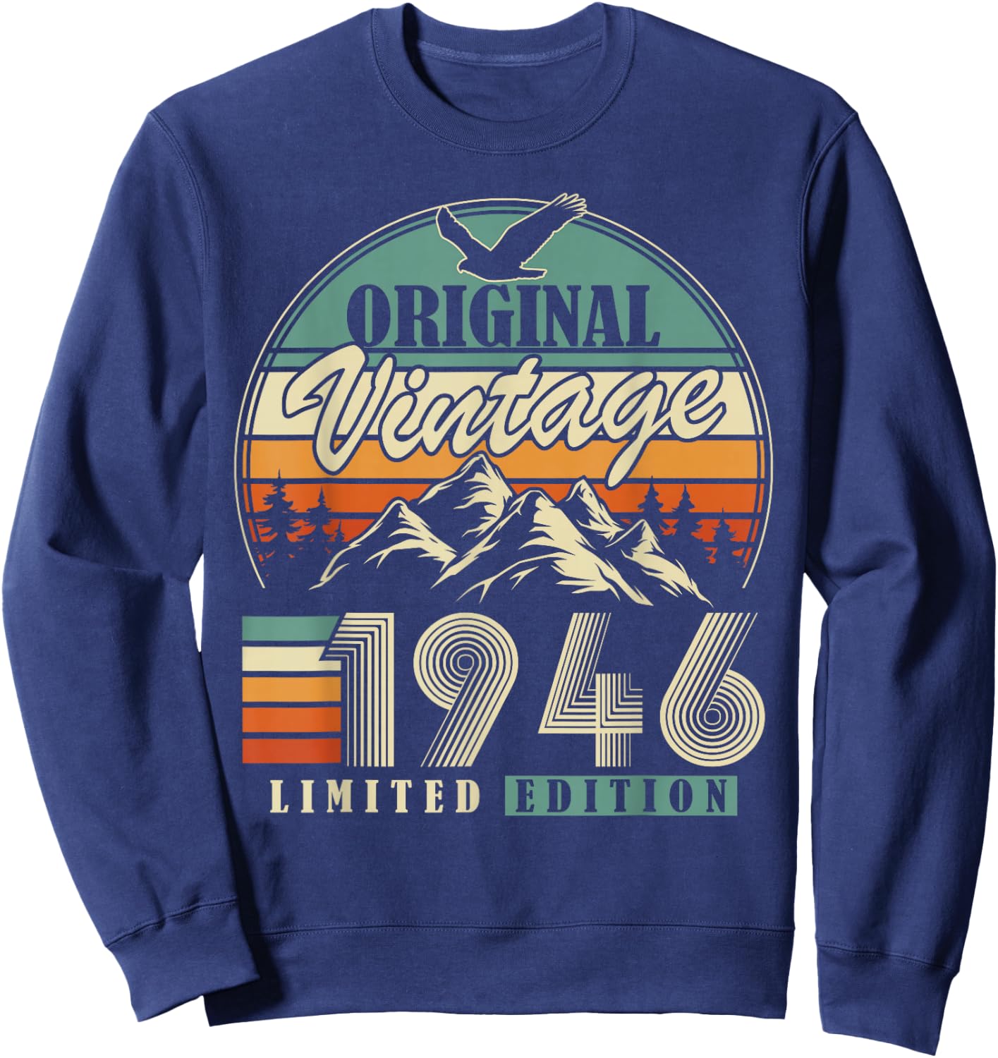 Original 1946 Vintage Birthday 80 Years Women Sweatshirt - Sweatshirt | Navy