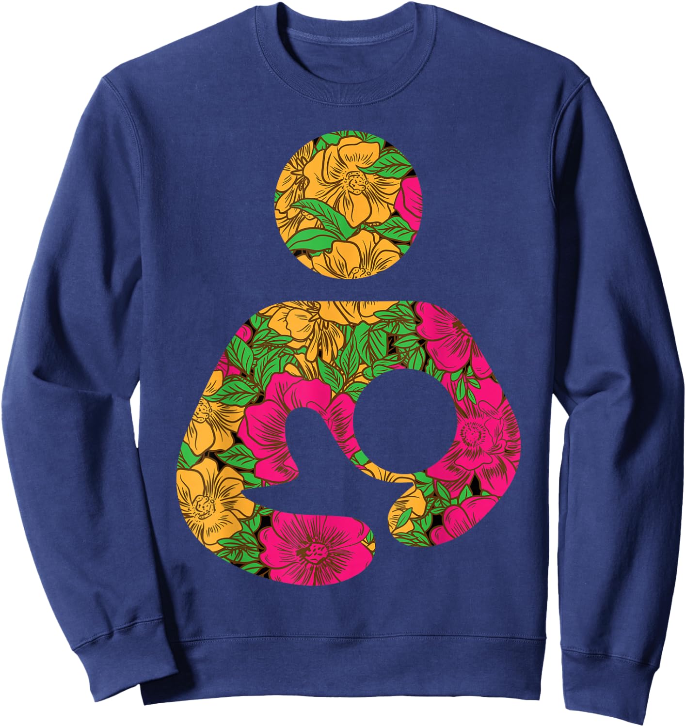 Breastfeeding Awareness Progress Breast Milk Lactation Mom Sweatshirt - Sweatshirt | Navy