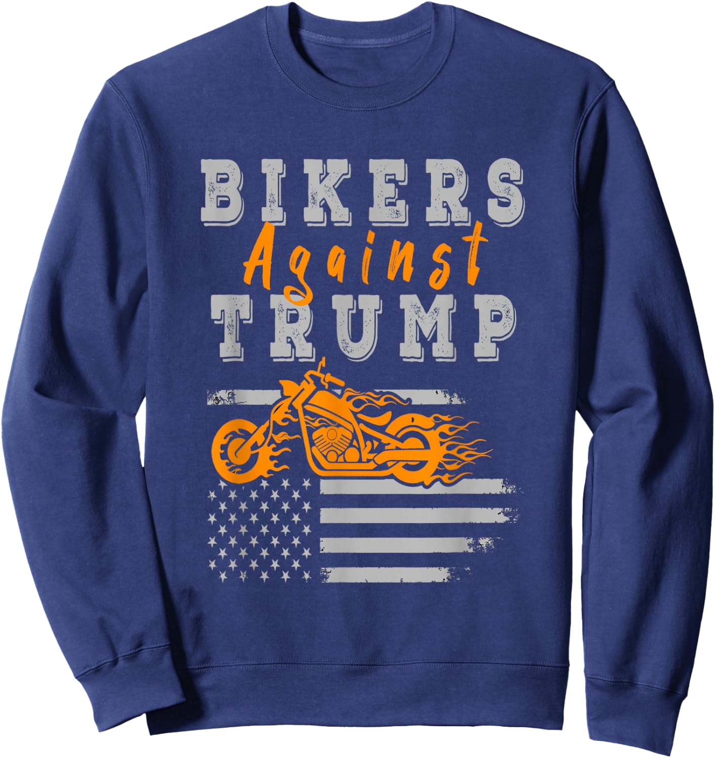 Bikers Against trump Sweatshirt - Sweatshirt | Navy