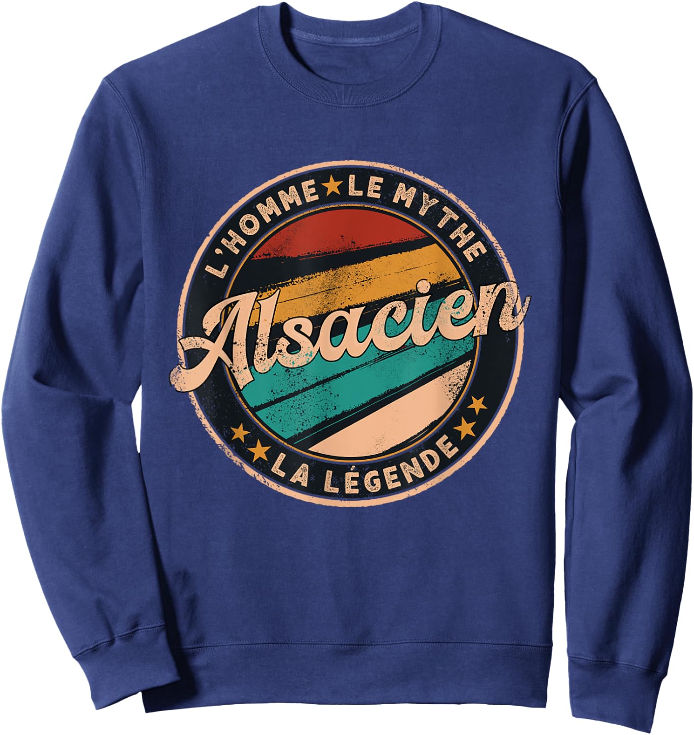 Alsatian Man Myth Legend Gift Humour Alsace , Black, S Sweatshirt - Sweatshirt | Navy