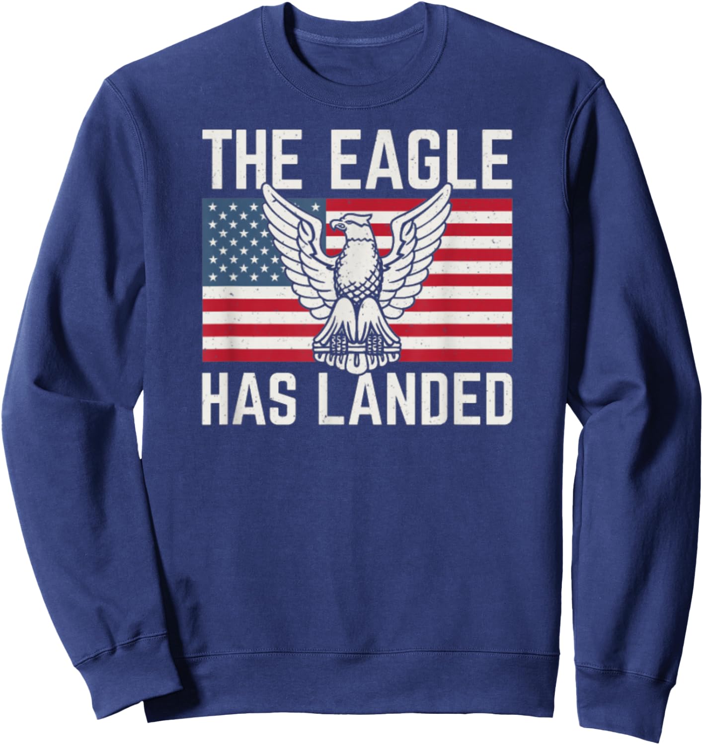 The Eagle Has Landed Scouting Adult Eagle Theme Black Small Classic Fit Short Sleeve Sweatshirt - Sweatshirt | Navy