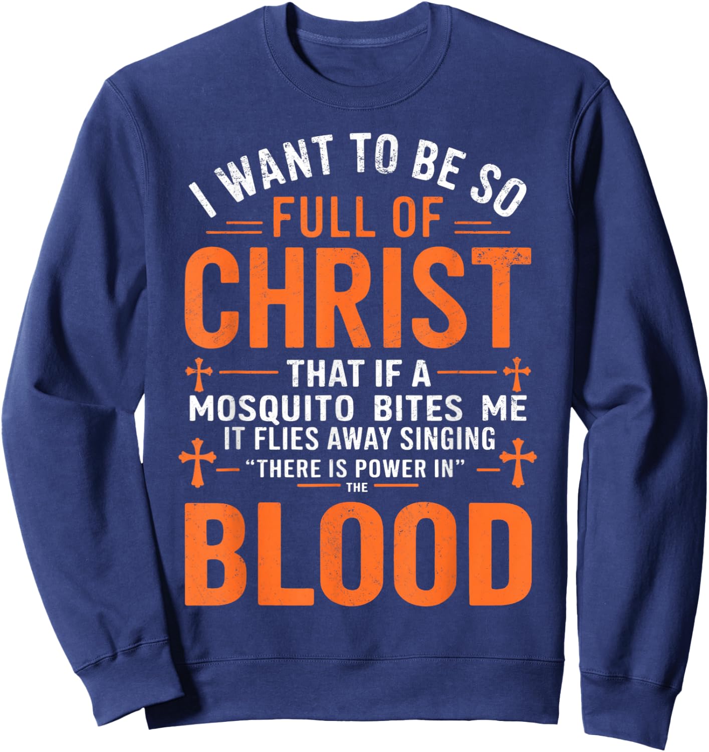 Christian Religious Servant Of God Faithful Jesus Funny Sweatshirt - Sweatshirt | Navy