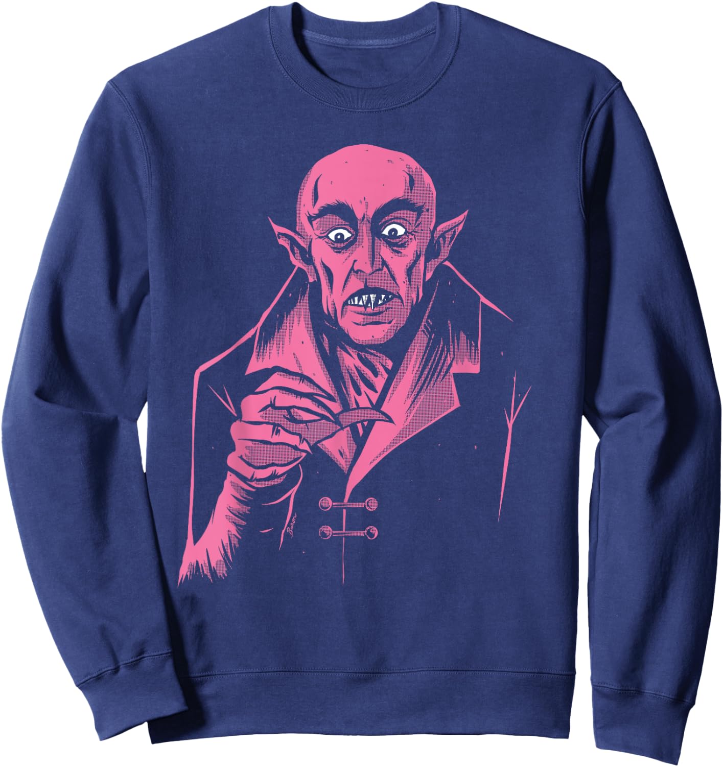 Vampire Nosferatu Monster Dracula Halloween Sweatshirt - Sweatshirt | Navy