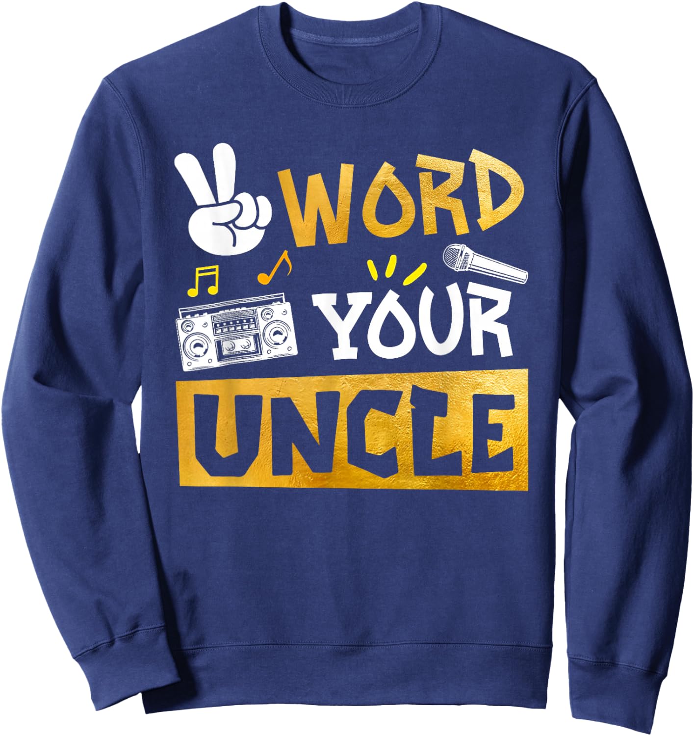 Word Your Uncle - Uncle Of The Birthday Two Legit To Quit Sweatshirt - Sweatshirt | Navy