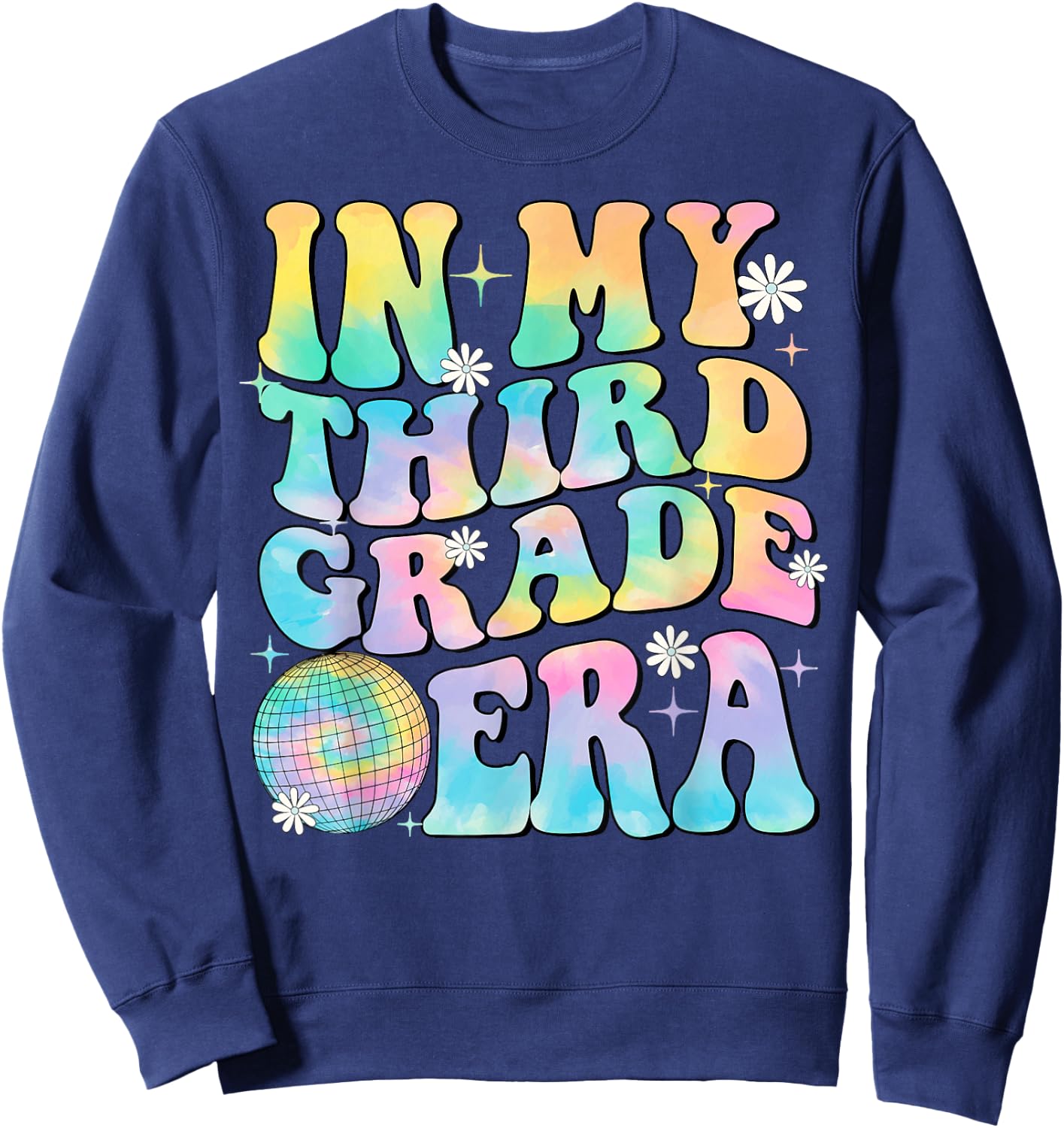 In My Third Grade Era 3rd Grade Girl Teacher Back to School Sweatshirt - Sweatshirt | Navy
