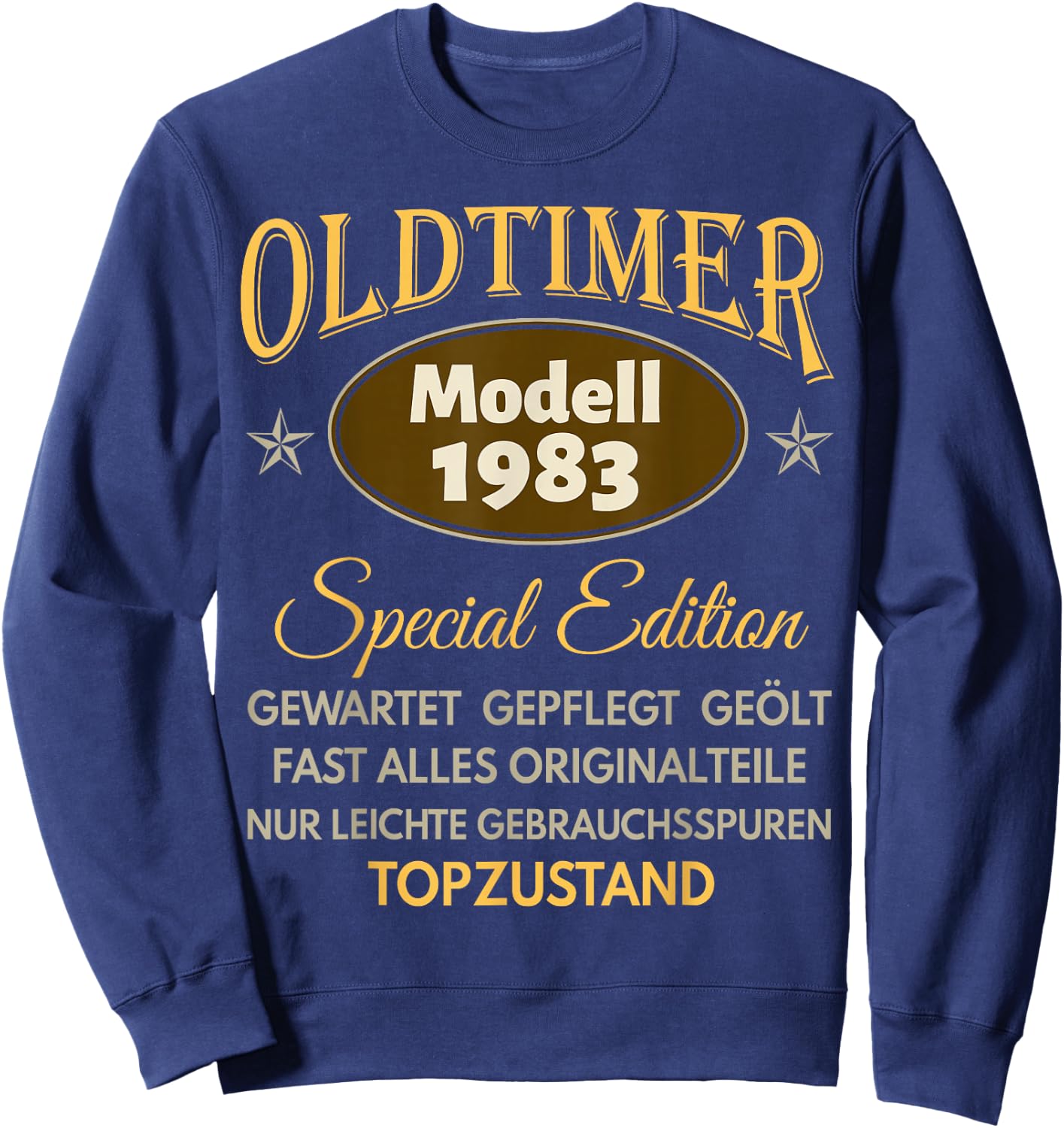 40th Birthday Man Woman 40 Years 1983 Decorative Funny Gift , black Sweatshirt - Sweatshirt | Navy