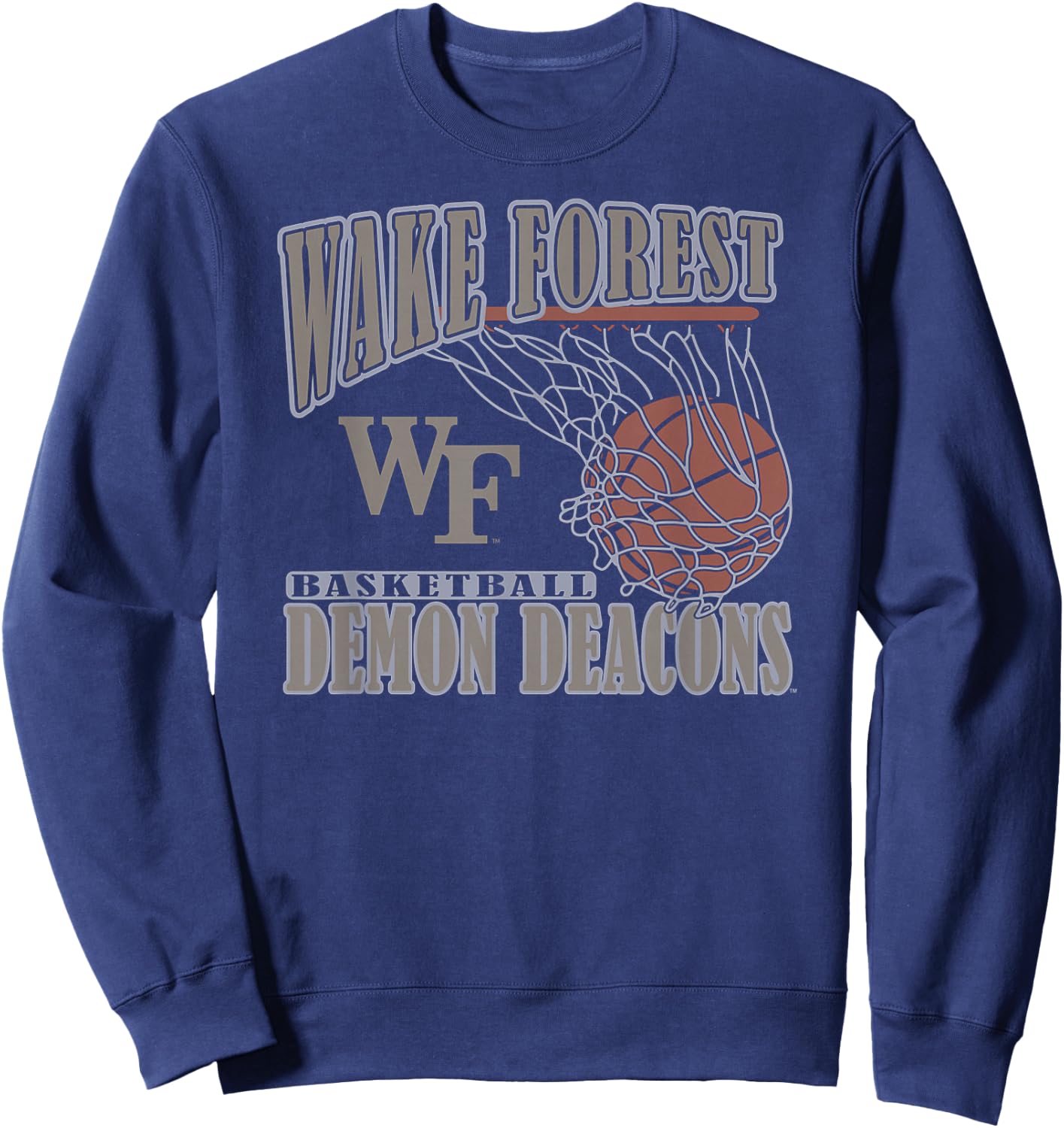 Wake Forest Demon Deacons Basketball Vintage Lift Black Sweatshirt - Sweatshirt | Navy