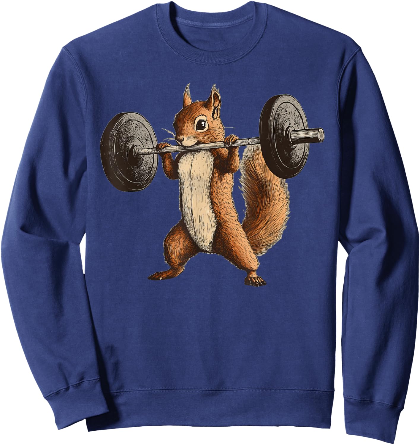 Squirrel Powerlifting Weightlifting Gym Workout Sweatshirt - Sweatshirt | Navy