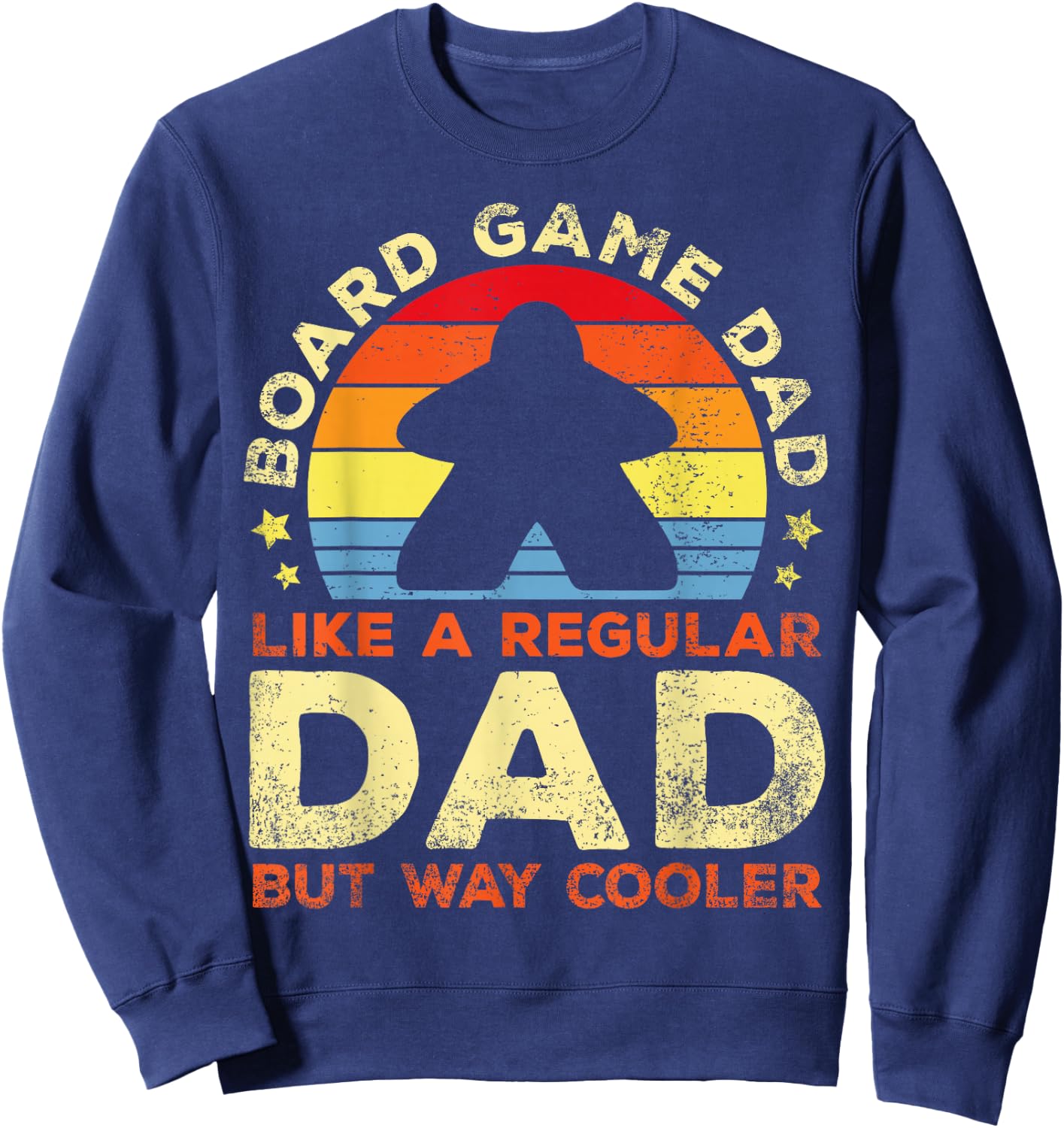 Board Game Dad Board Gamer Father Board Games , Black, S Sweatshirt - Sweatshirt | Navy