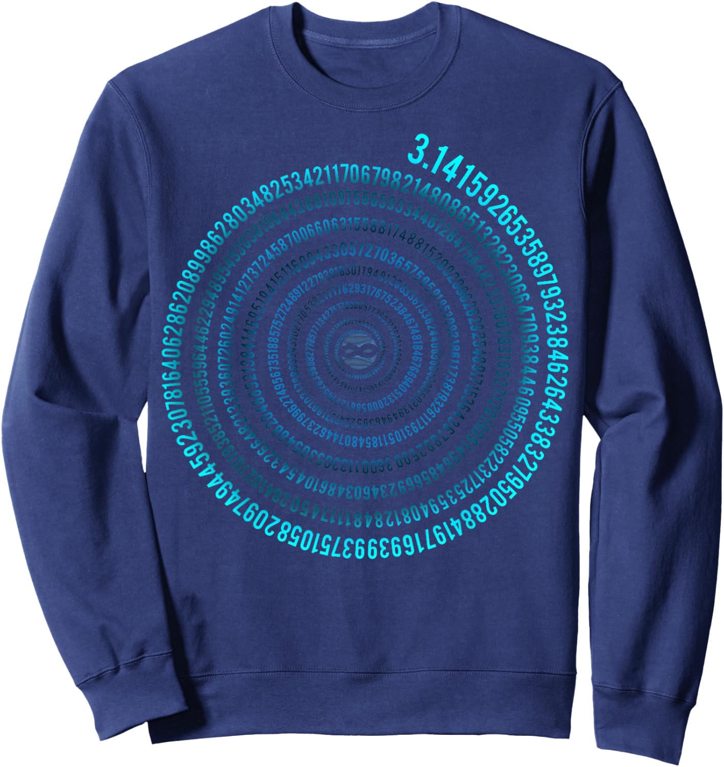 Pi Spiral Symbol Math Infinity Irrational Number Sweatshirt - Sweatshirt | Navy