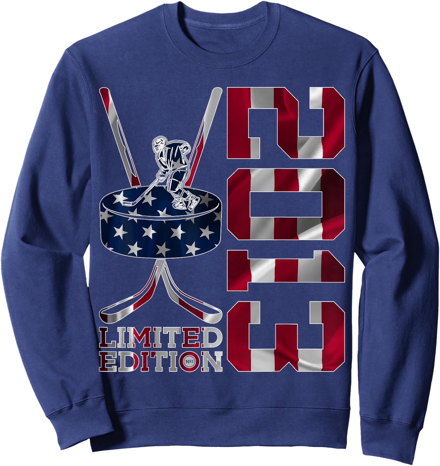 Limited Edition 2013 Ice Hockey 12th Birthday Sweatshirt - Sweatshirt | Navy