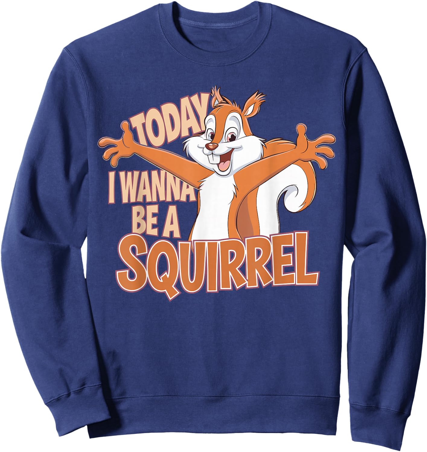 Childrens Today I wanna be a Squirrel Design | Kids Squirrel Sweatshirt - Sweatshirt | Navy