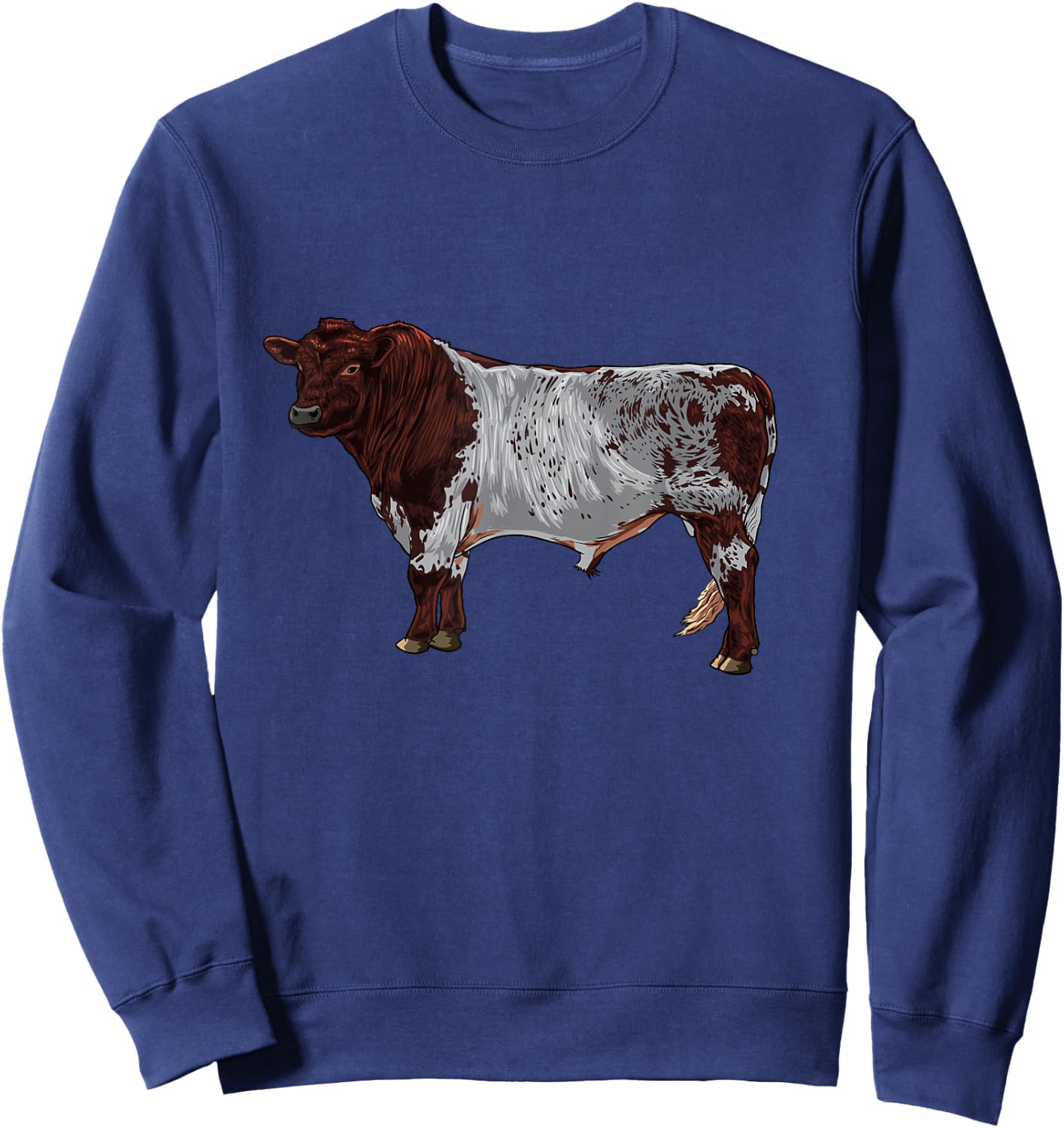 Drawing of a Shorthorn cattle Sweatshirt - Sweatshirt | Navy