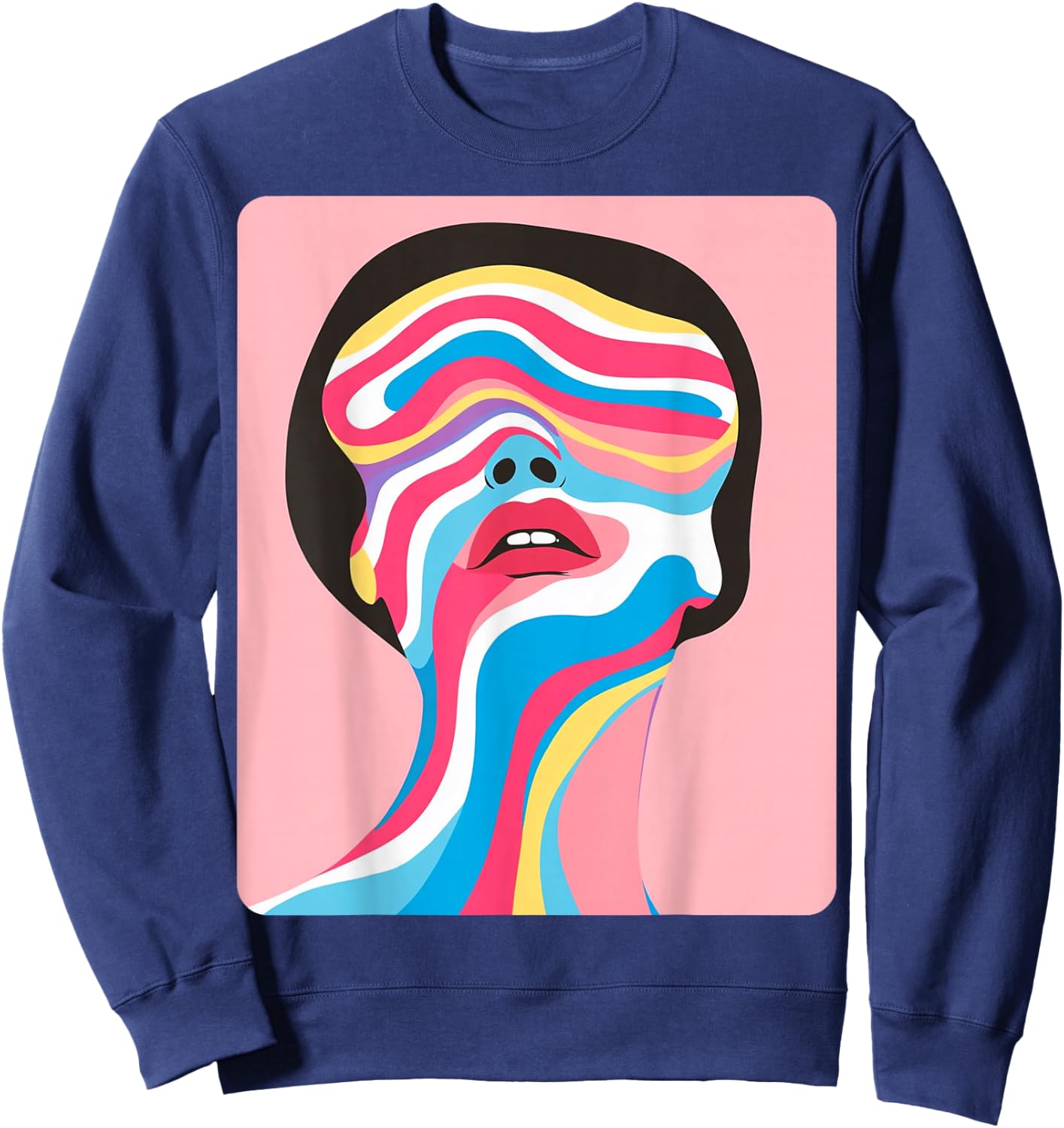 Pop Art Colorful Feminine Sweatshirt - Sweatshirt | Navy