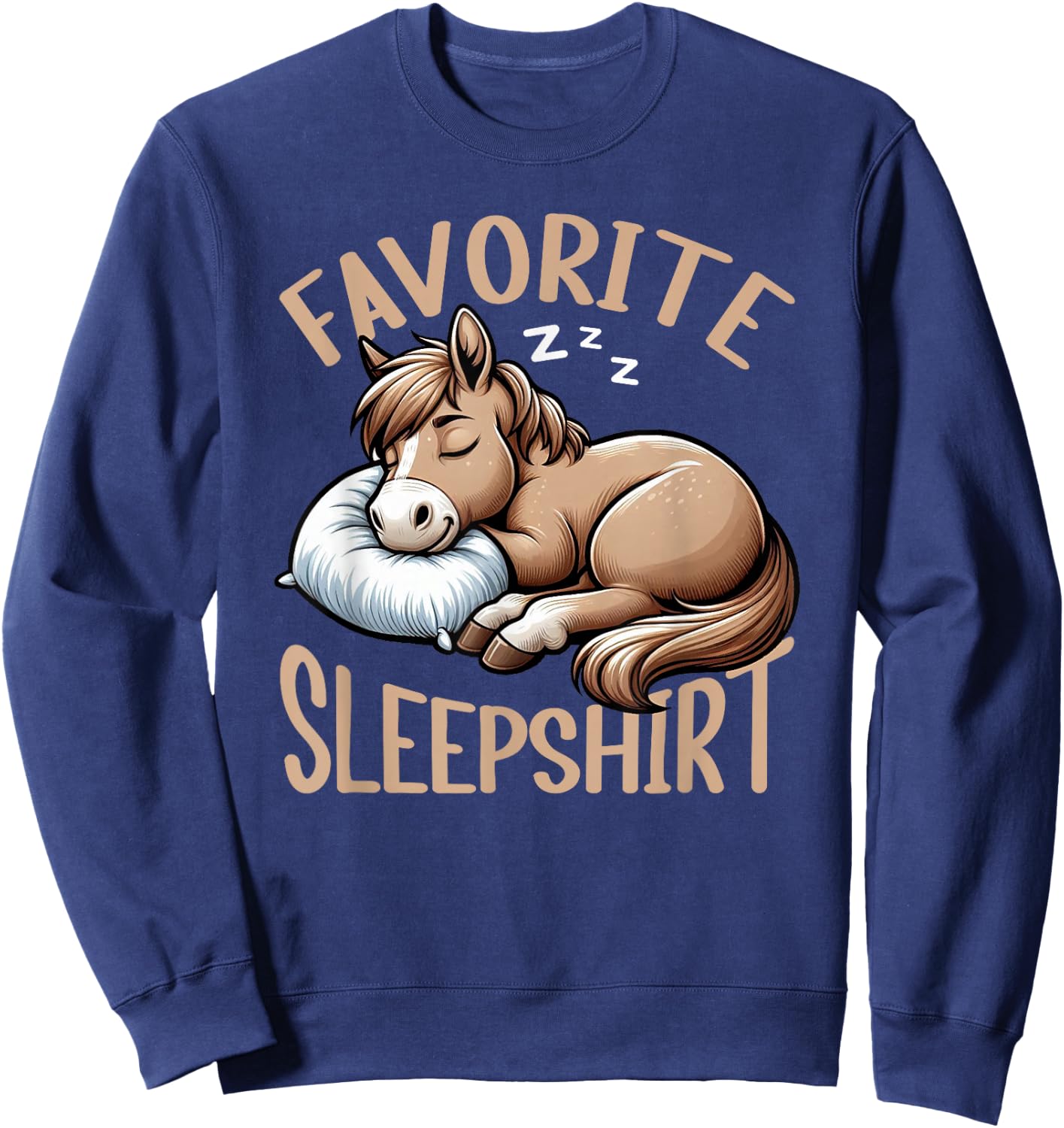 Official Horse Nap Pyjamas , Black, S Sweatshirt - Sweatshirt | Navy