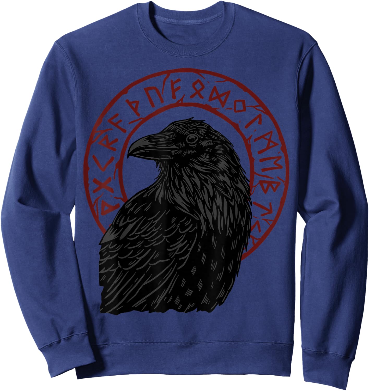 Ravens Viking Nordic Mythology Crows Sweatshirt - Sweatshirt | Navy