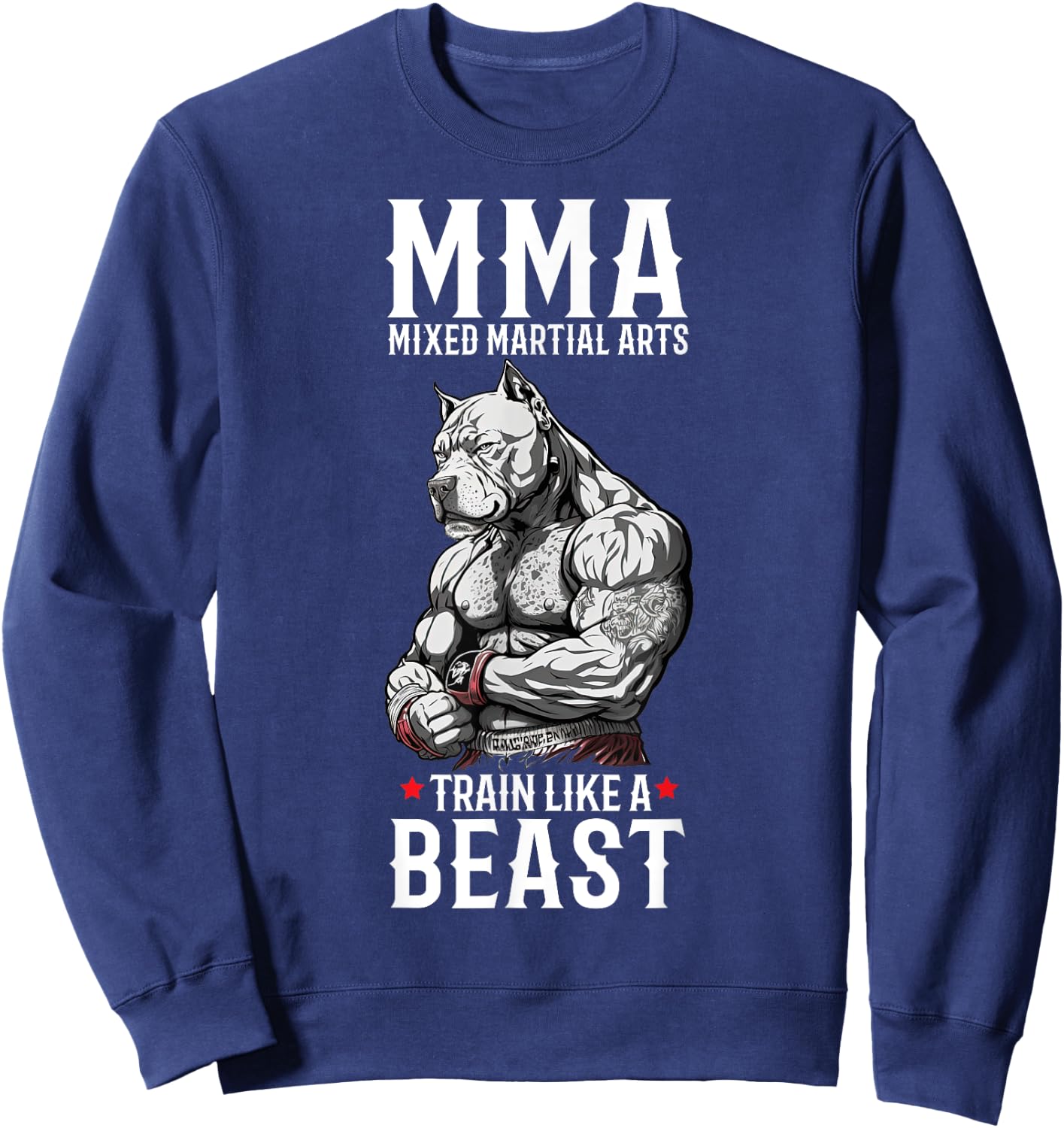 MMA Train Like A Beast - Cage Fighter Free Fighting Sweatshirt - Sweatshirt | Navy