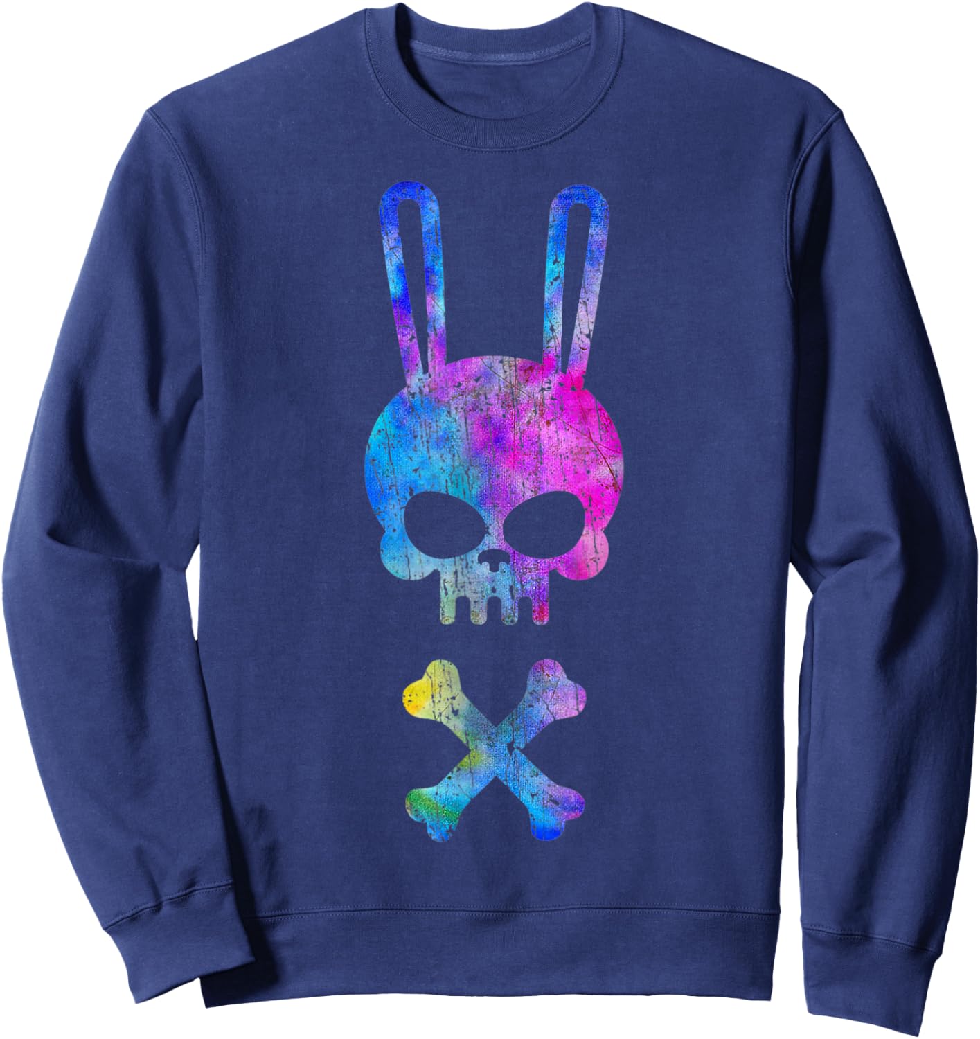 Bunny Skull Danger Rabit Sweatshirt - Sweatshirt | Navy