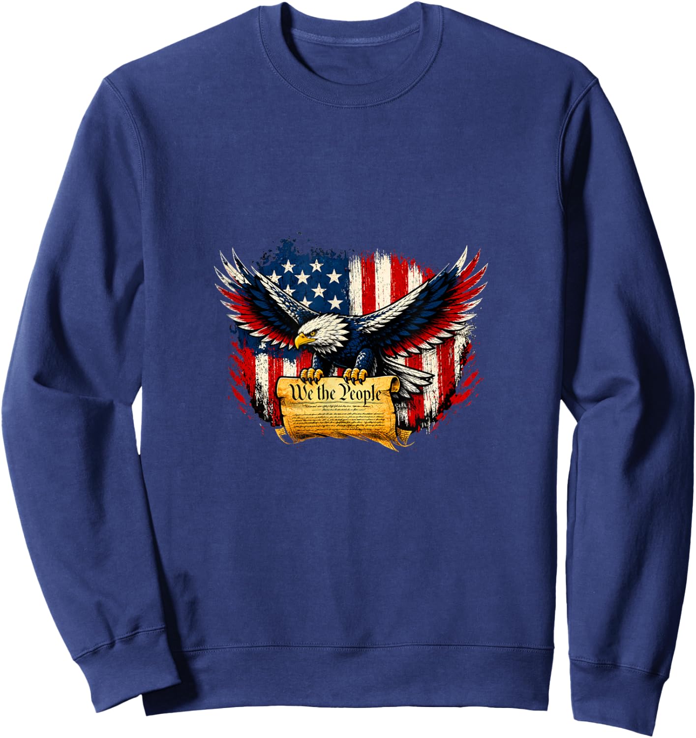 America 250 Eagle red White Blue with Scroll Sweatshirt - Sweatshirt | Navy