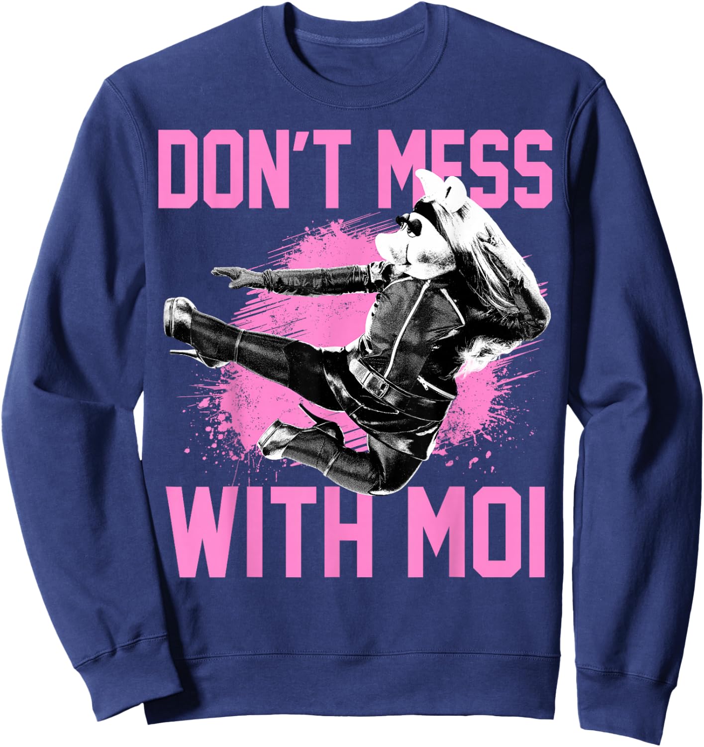 Disney The Muppets Miss Piggy Don't Mess with Moi Small Sweatshirt - Sweatshirt | Navy