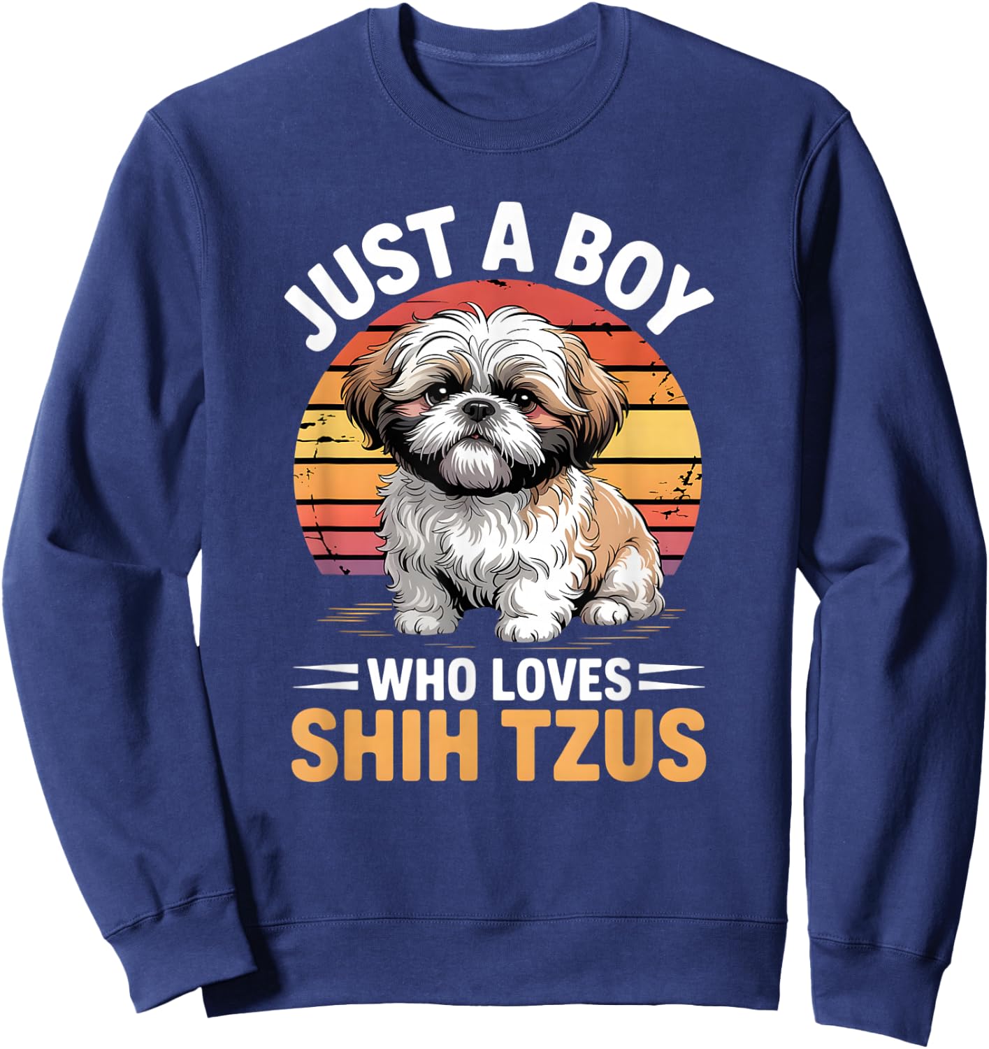 Boys Shih Tzu Sweatshirt - Sweatshirt | Navy