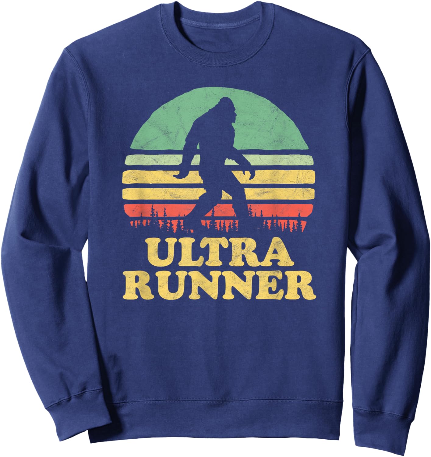 Bigfoot Ultra Runner Vintage Trail Marathon Sweatshirt - Sweatshirt | Navy