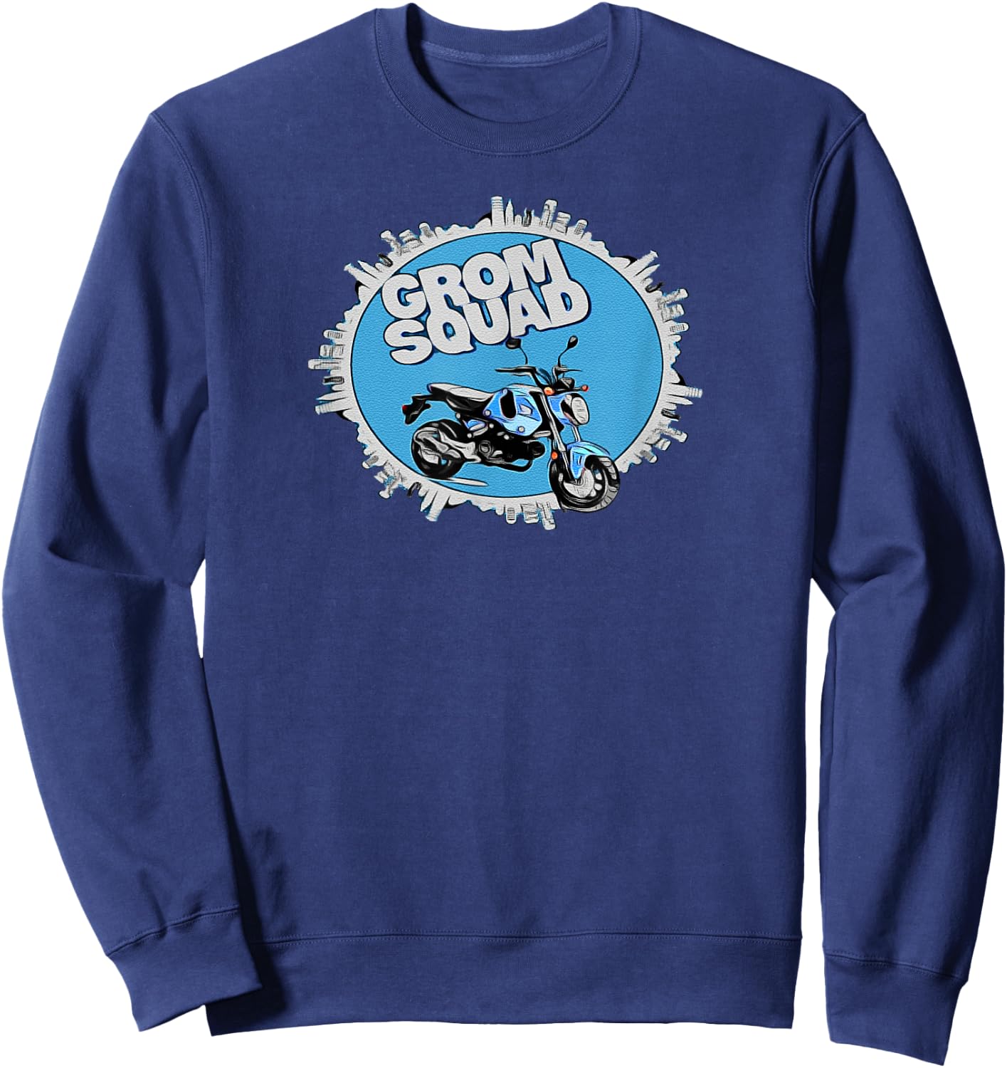 Blue 2022 Grom Squad - Motorcycle - Scooter - Bike Sweatshirt - Sweatshirt | Navy