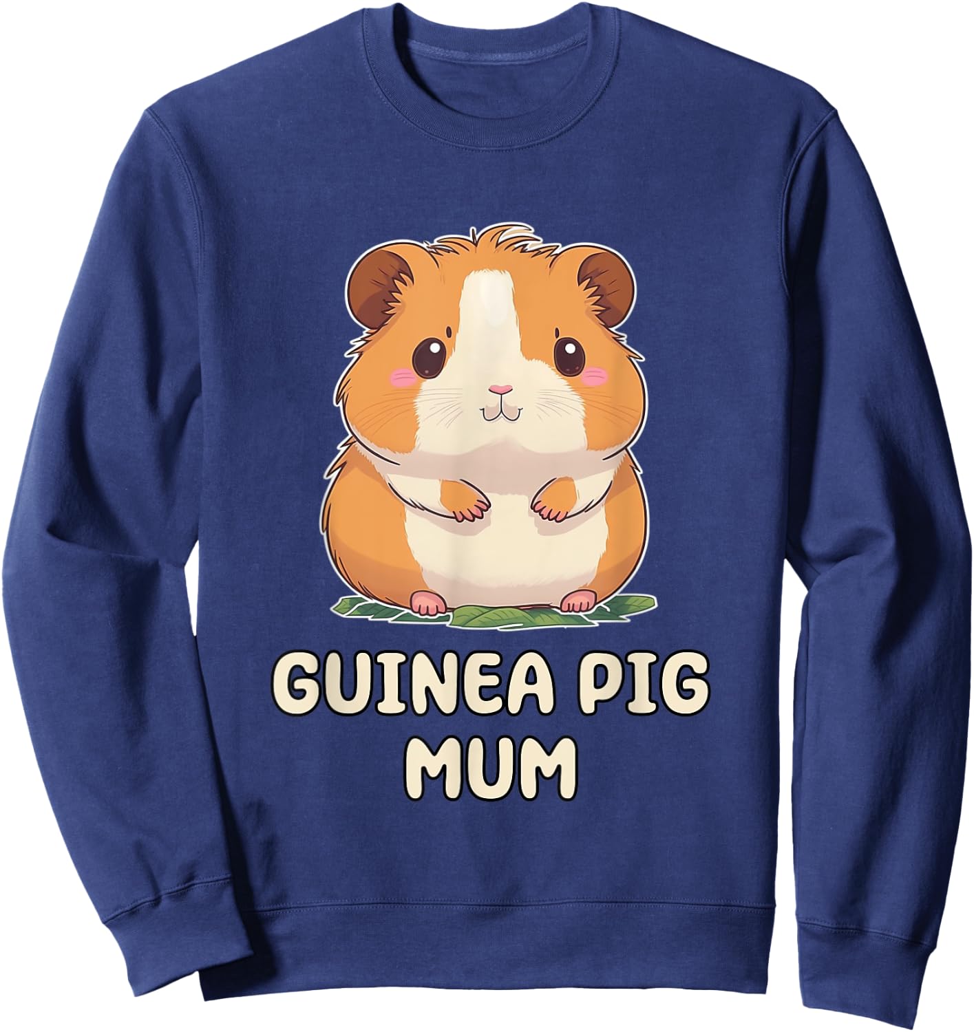 Funny, Cute Guinea Pig Mum Mom Mother Parent Sweatshirt - Sweatshirt | Navy