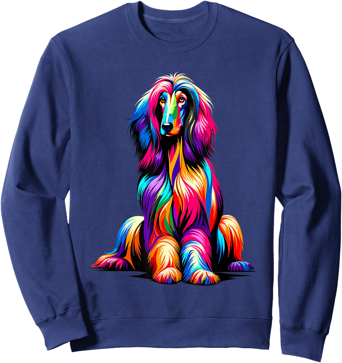 Afghan Hound Dog Sweatshirt - Sweatshirt | Navy
