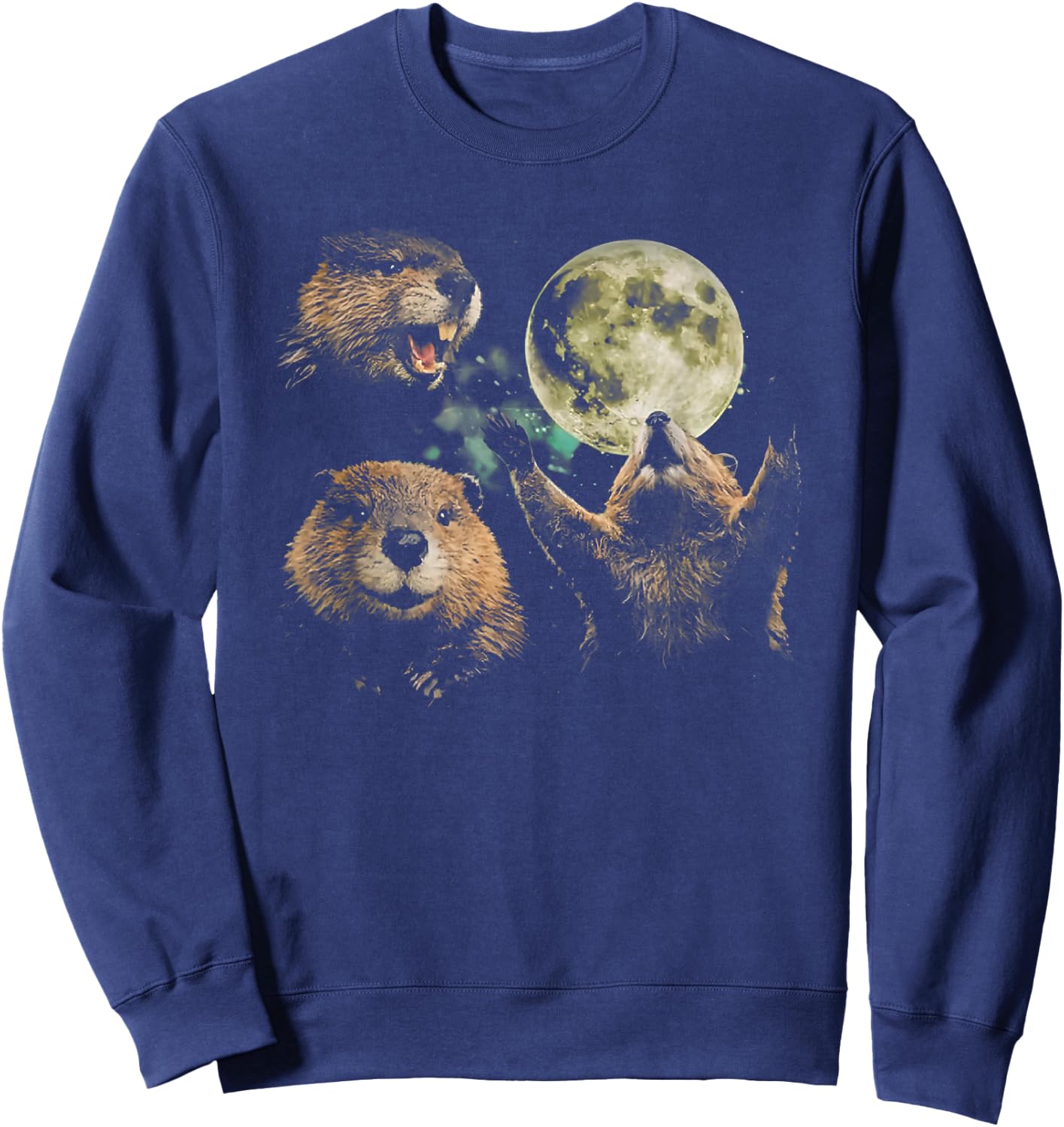 Beaver Moon Vintage Graphic Sweatshirt - Sweatshirt | Navy