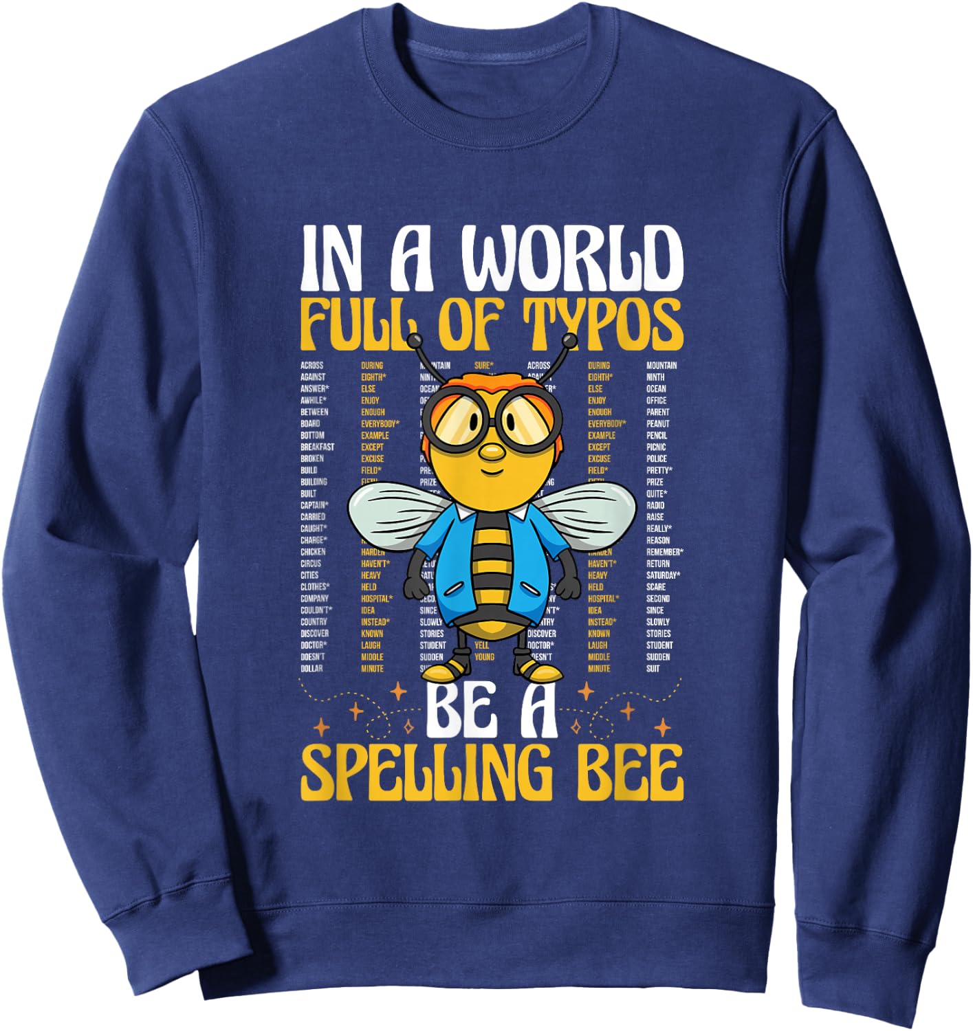 Spelling Champ School Competition Word Speller Spelling Bee Sweatshirt - Sweatshirt | Navy